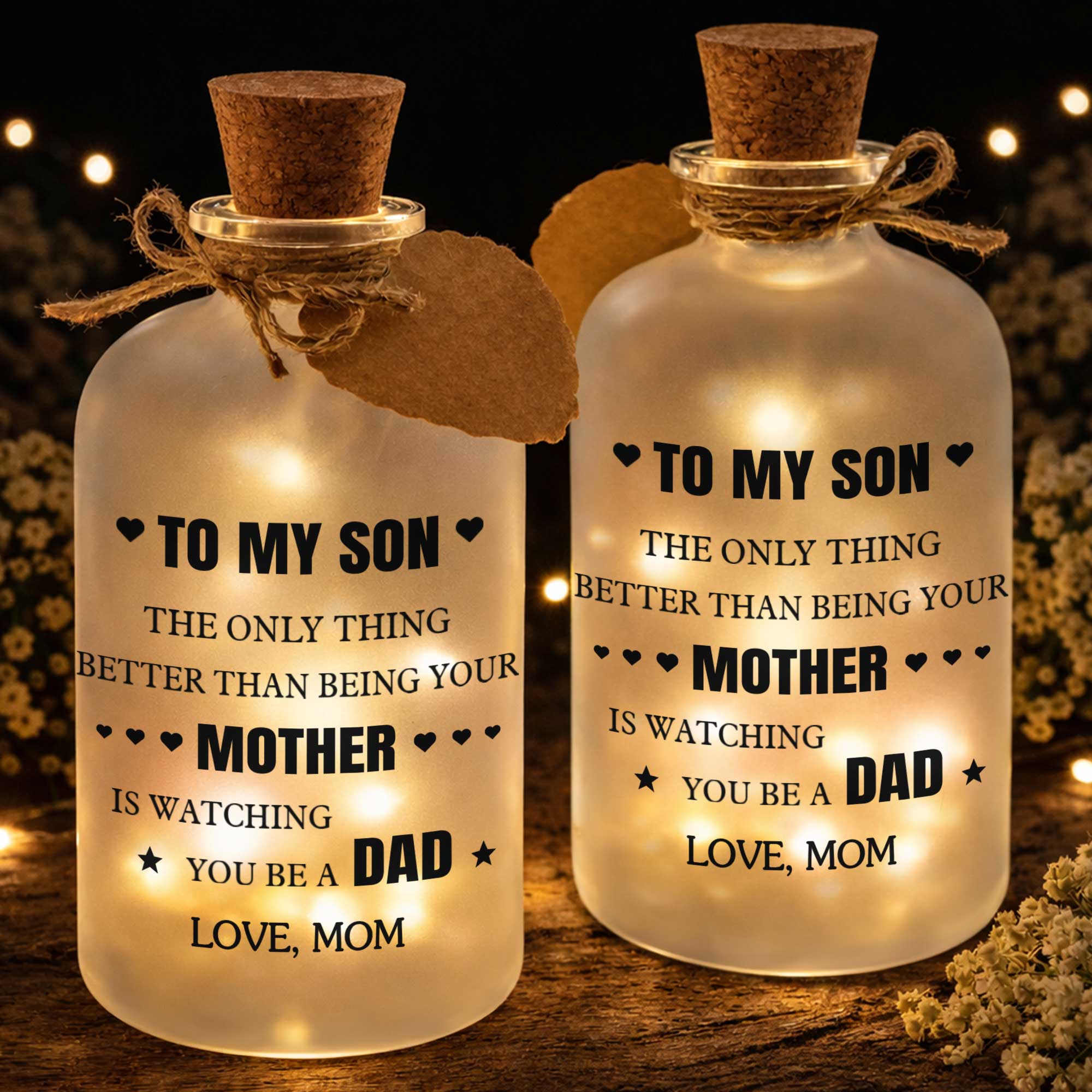 Personalized Short Bottle Light Custom Gift for Son Short Bottle Light GradoCreations