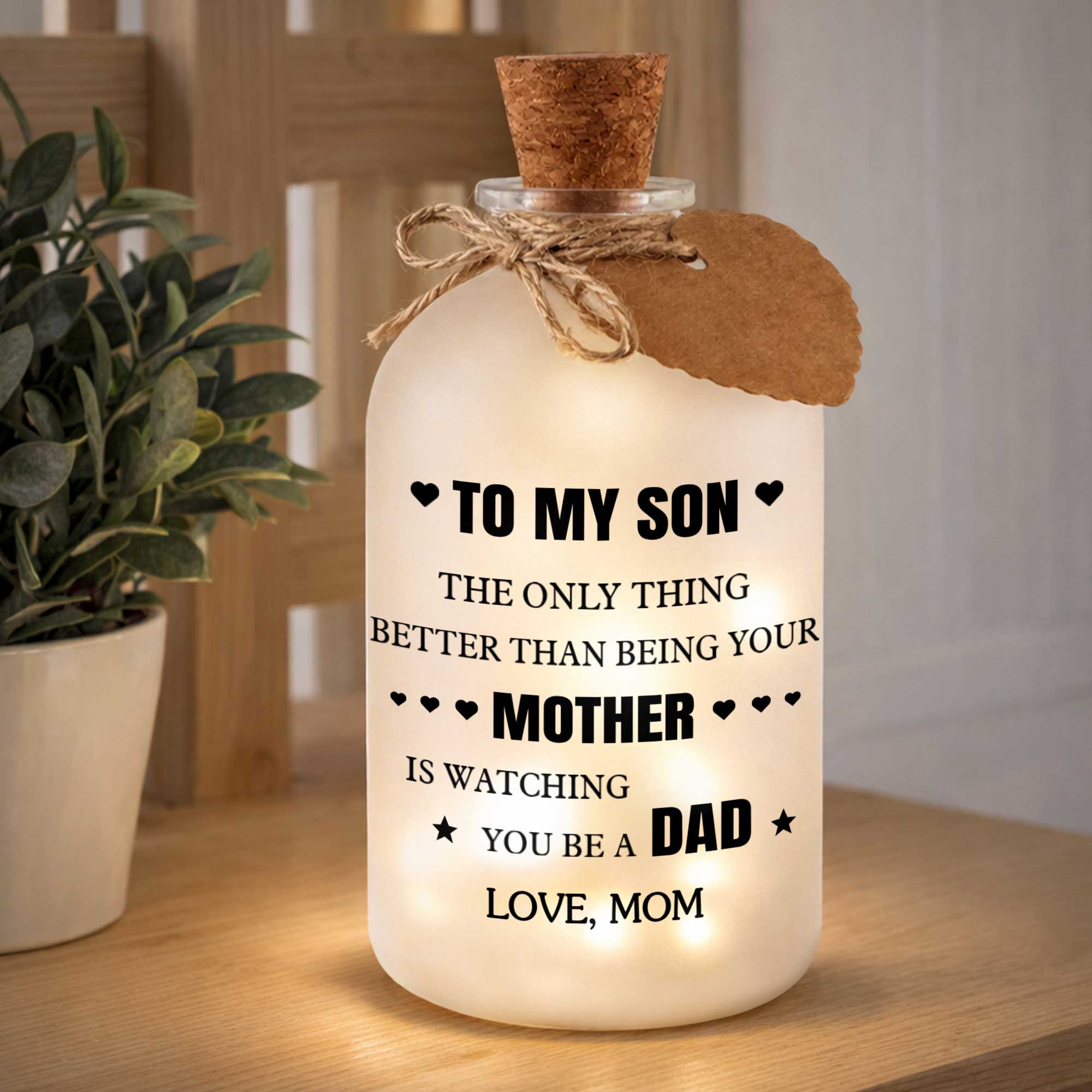 Personalized Short Bottle Light Custom Gift for Son Short Bottle Light GradoCreations