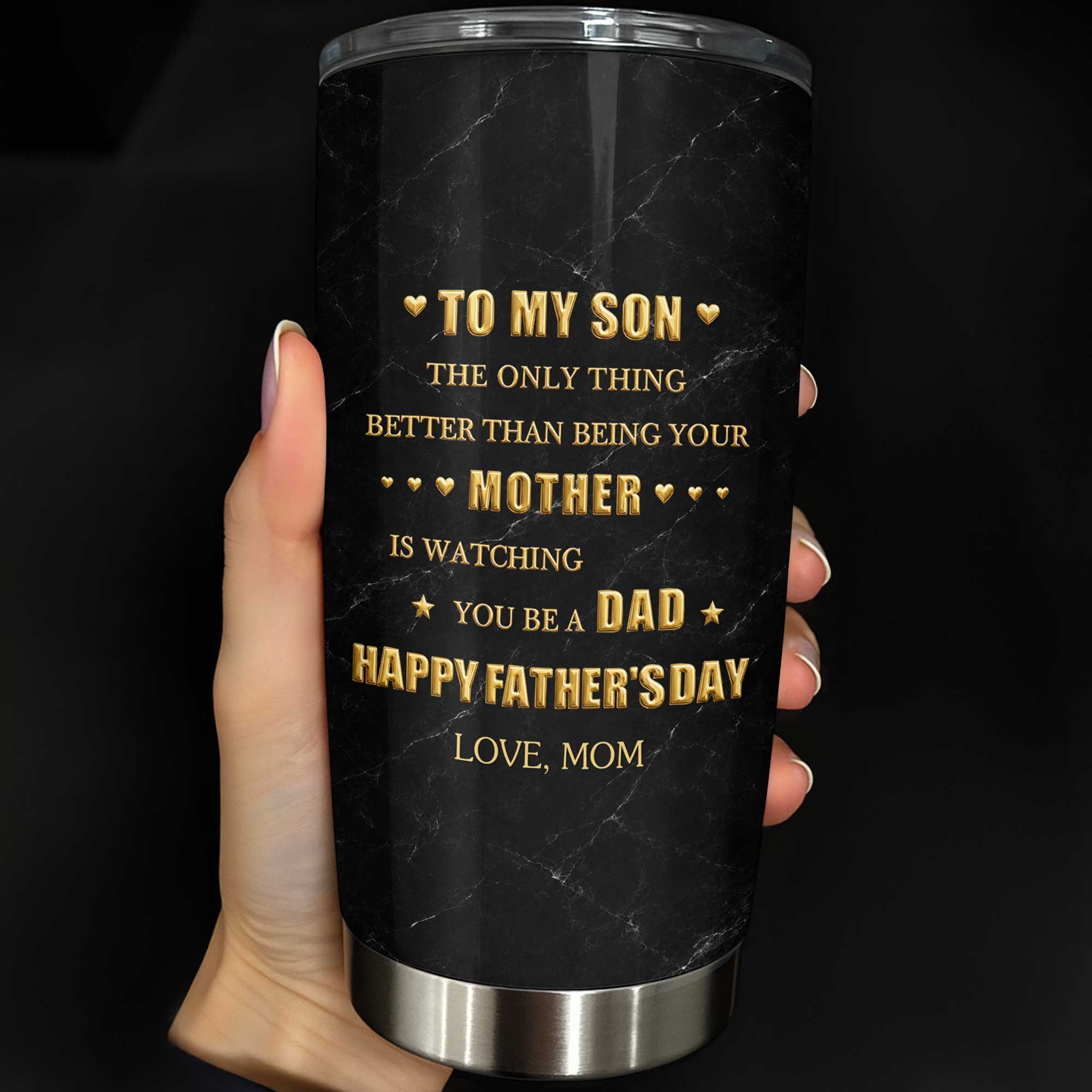 Personalized Stainless Steel Tumbler Custom Gift for Son - Father's Day, Birthday Tumbler GradoCreations