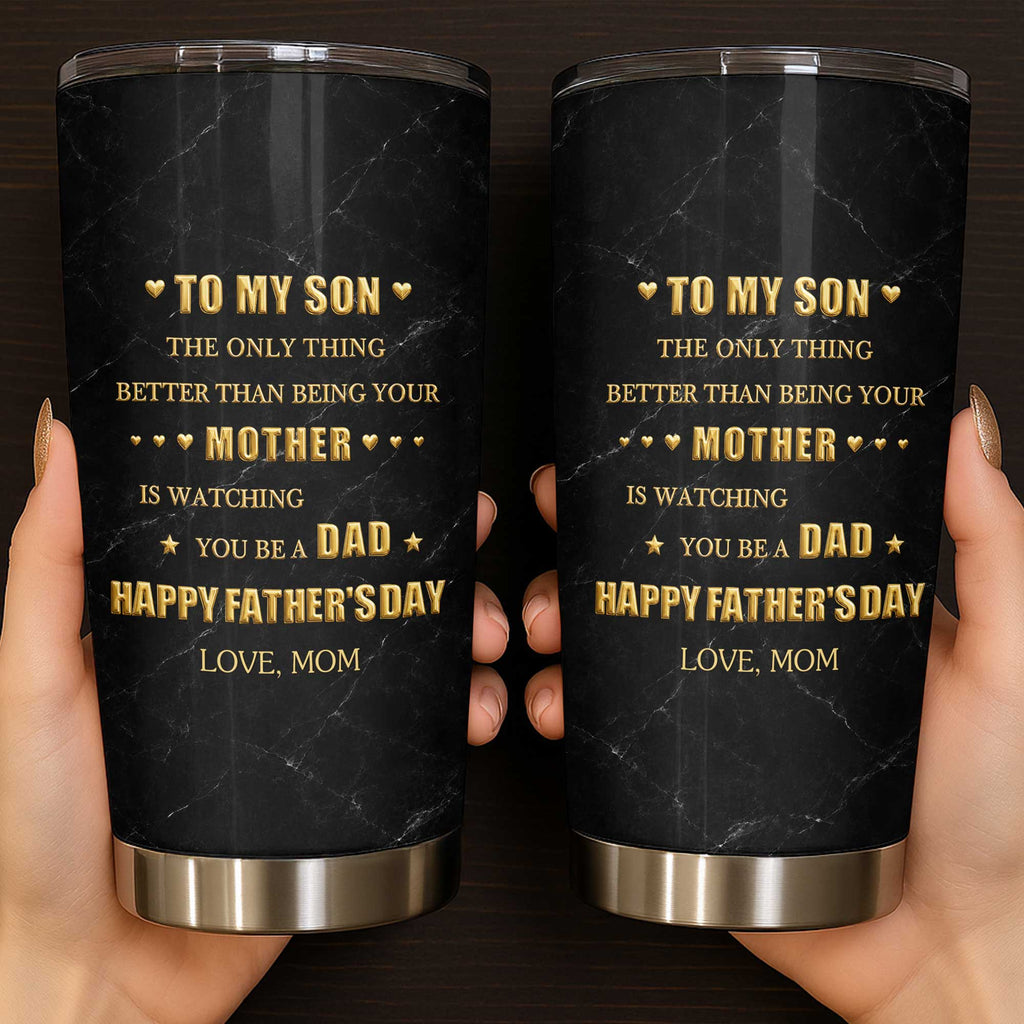 Personalized Stainless Steel Tumbler Custom Gift for Son - Father's Day, Birthday Tumbler GradoCreations