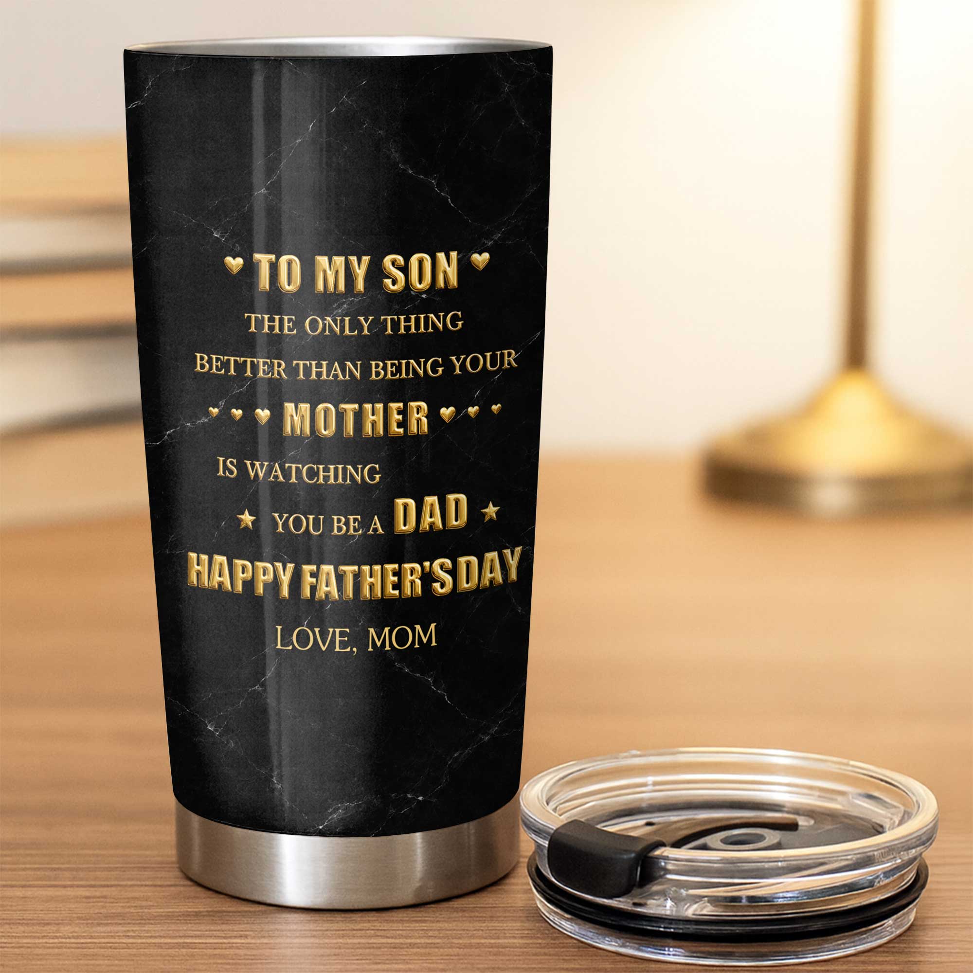 Personalized Stainless Steel Tumbler Custom Gift for Son - Father's Day, Birthday Tumbler GradoCreations