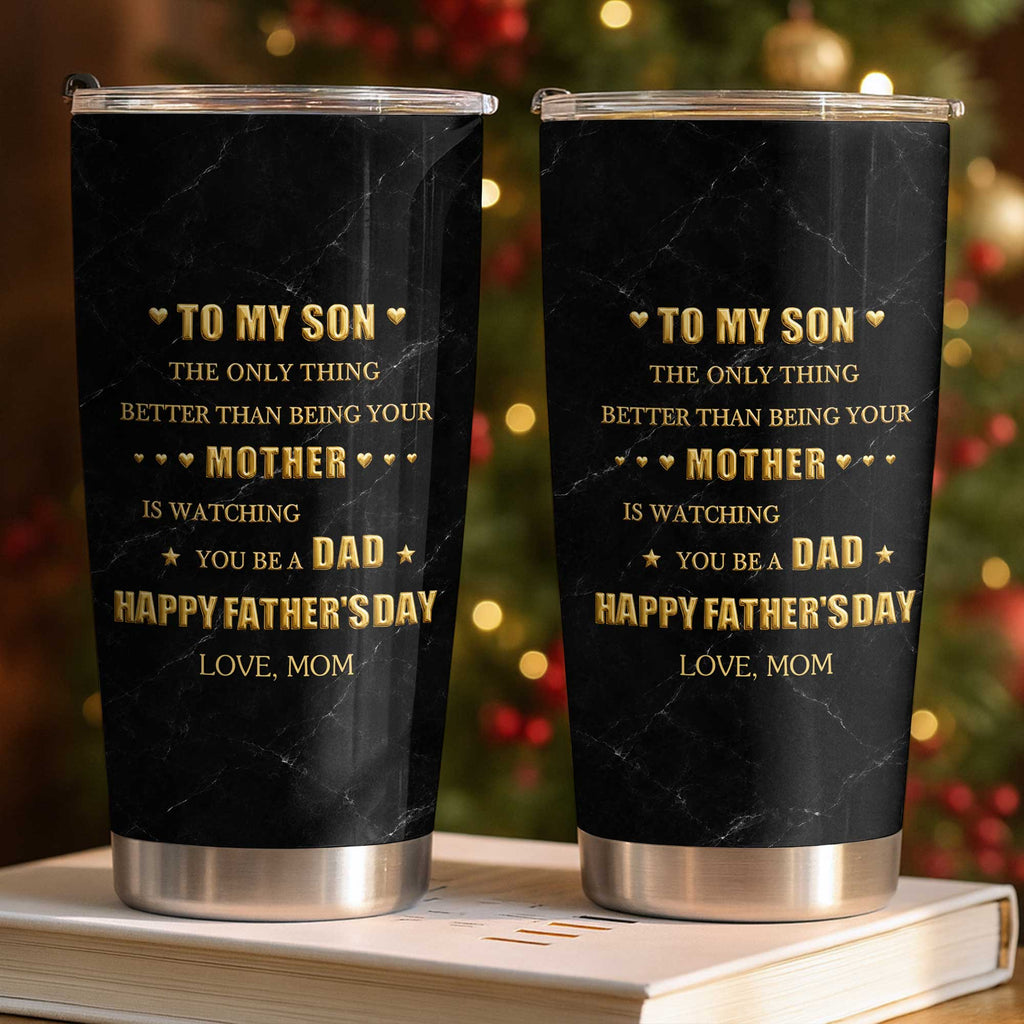 Personalized Stainless Steel Tumbler Custom Gift for Son - Father's Day, Birthday Tumbler GradoCreations