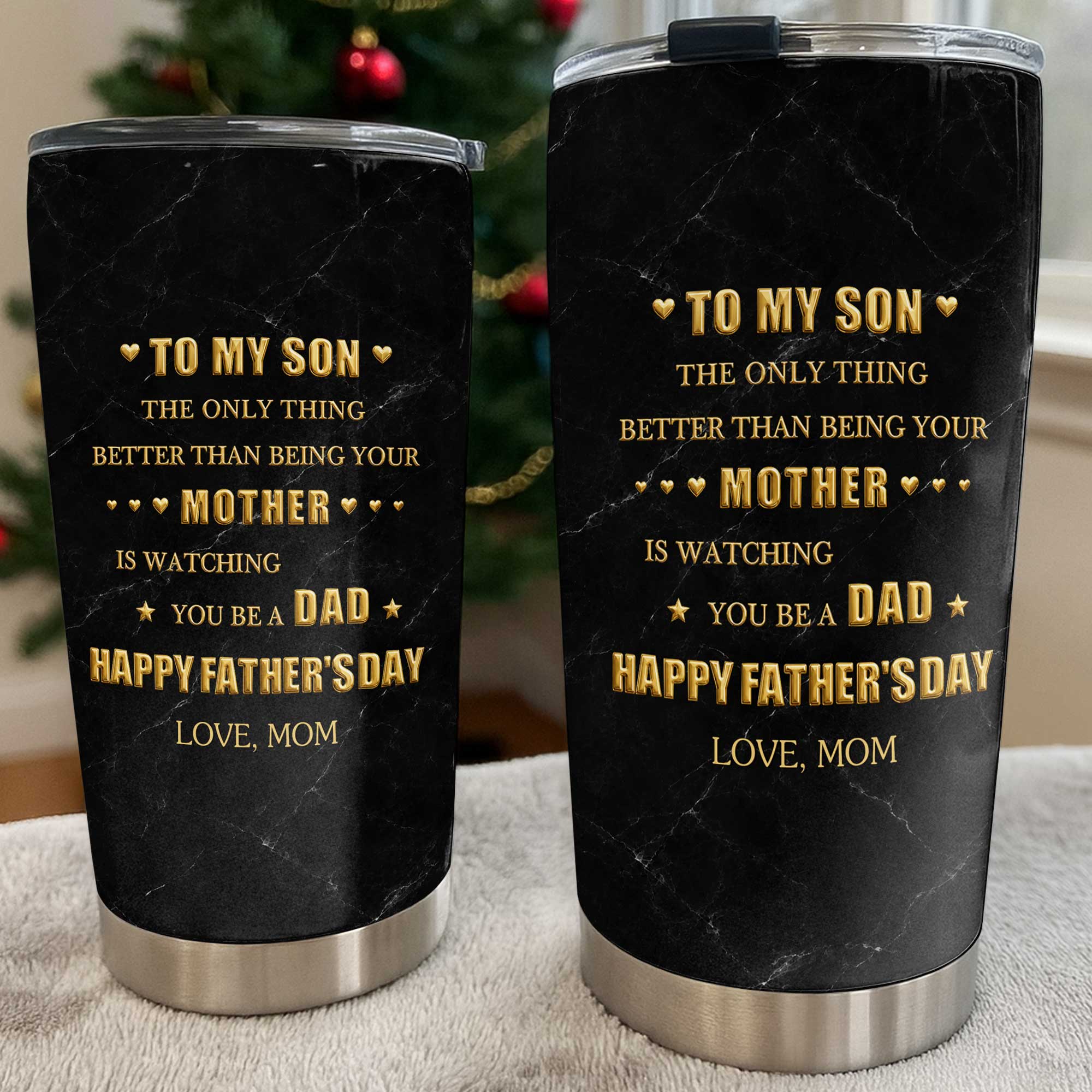 Personalized Stainless Steel Tumbler Custom Gift for Son - Father's Day, Birthday Tumbler GradoCreations
