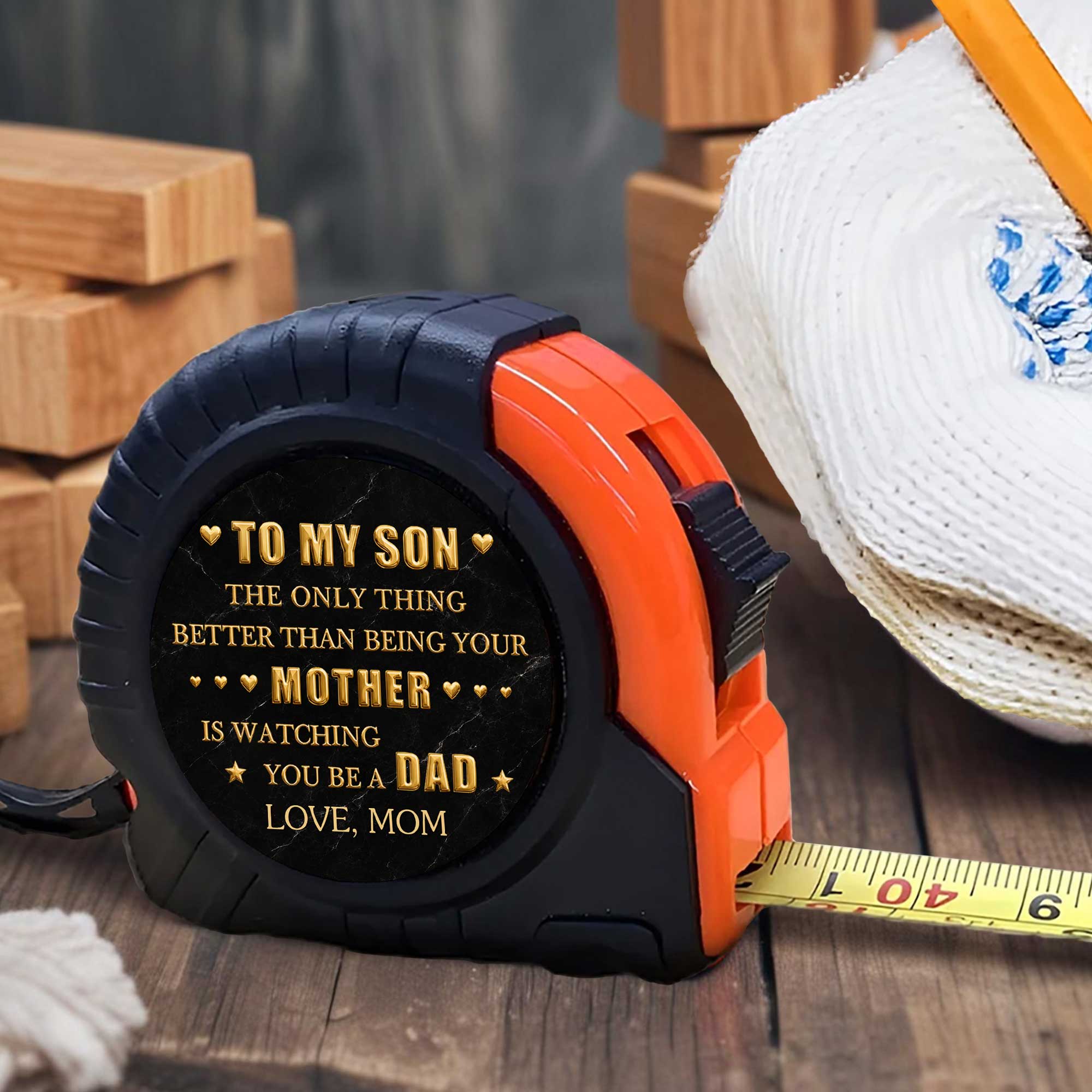 Personalized Tape Measure Gift for Son Custom Message Durable Tool Tape Measure GradoCreations
