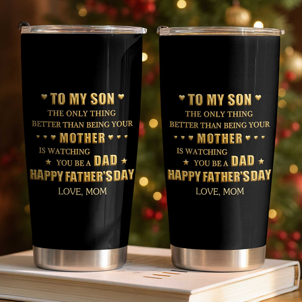 Personalized Stainless Steel Tumbler Custom Gift for Son 20oz Tumbler GradoCreations