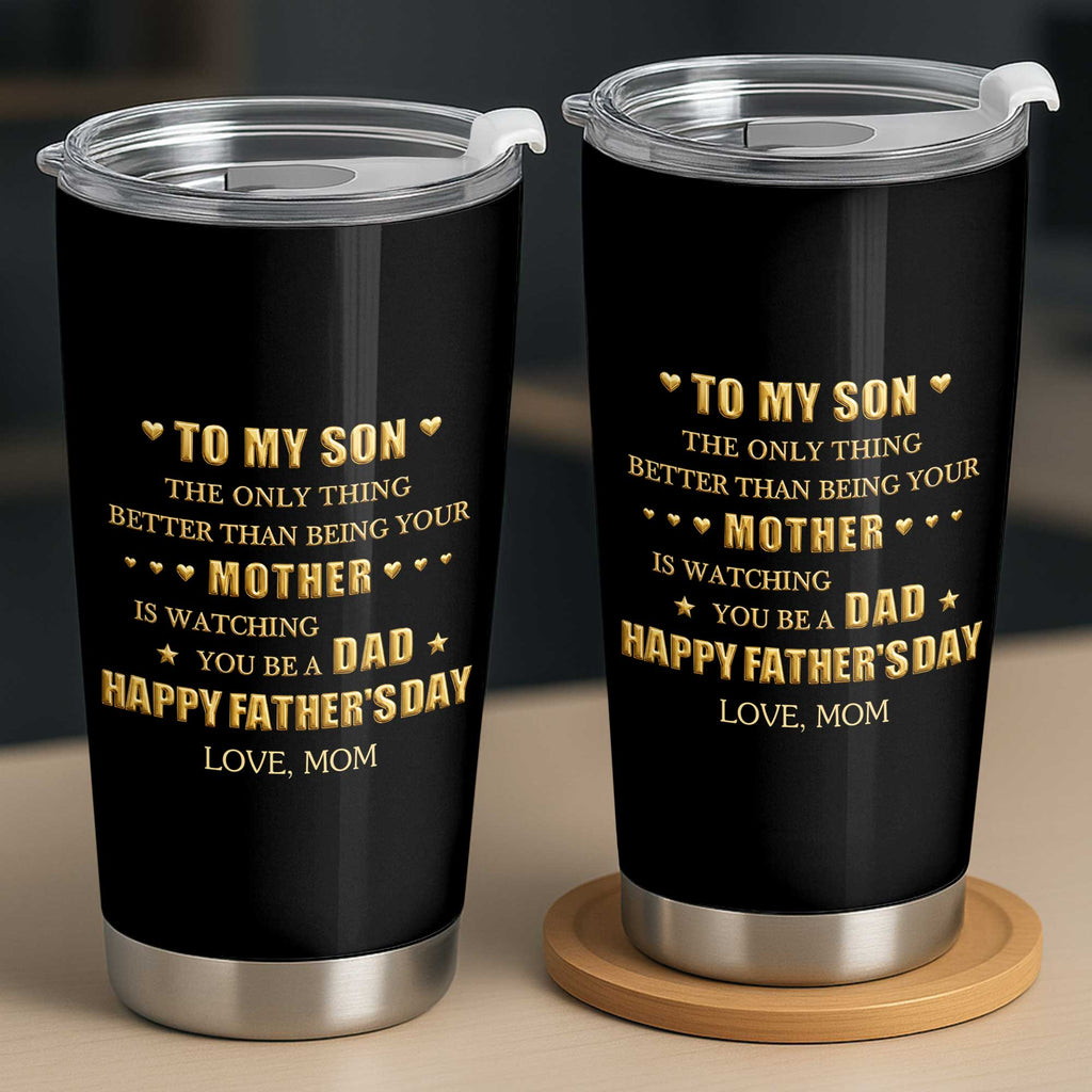 Personalized Stainless Steel Tumbler Custom Gift for Son 20oz Tumbler GradoCreations