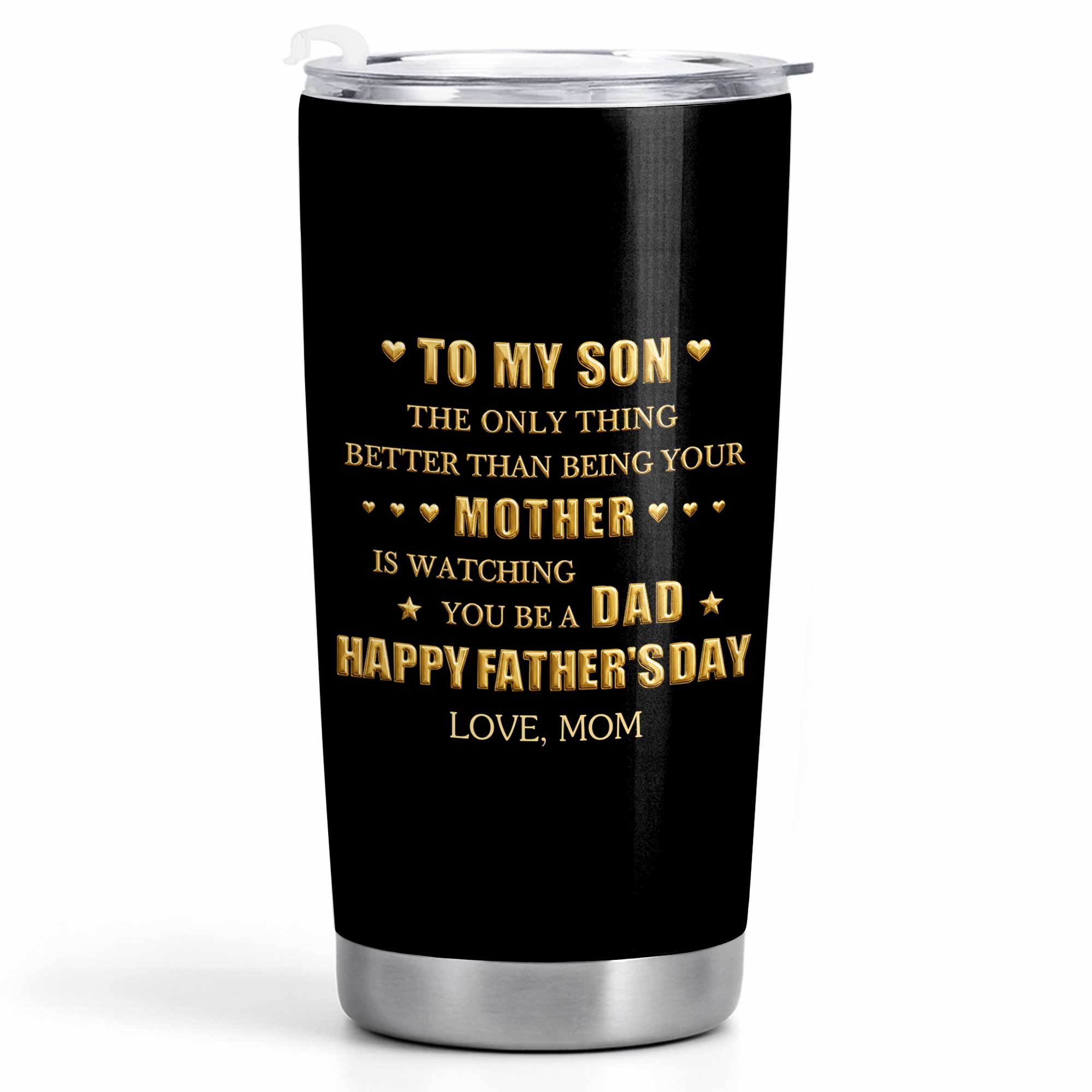Personalized Stainless Steel Tumbler Custom Gift for Son 20oz Tumbler GradoCreations