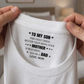 Personalized T-Shirt Custom Inside Neck Print Gift for Son Basic Shirt, Print inside back collar GradoCreations