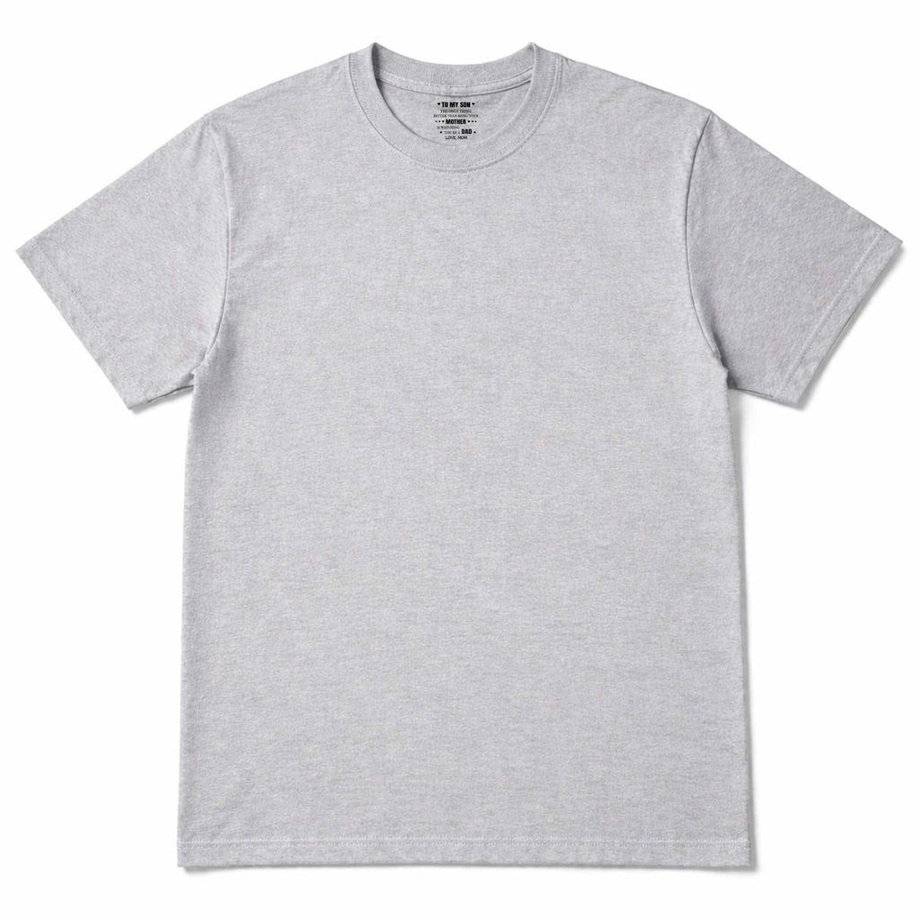 Personalized T-Shirt Custom Inside Neck Print Gift for Son Basic Shirt, Print inside back collar GradoCreations