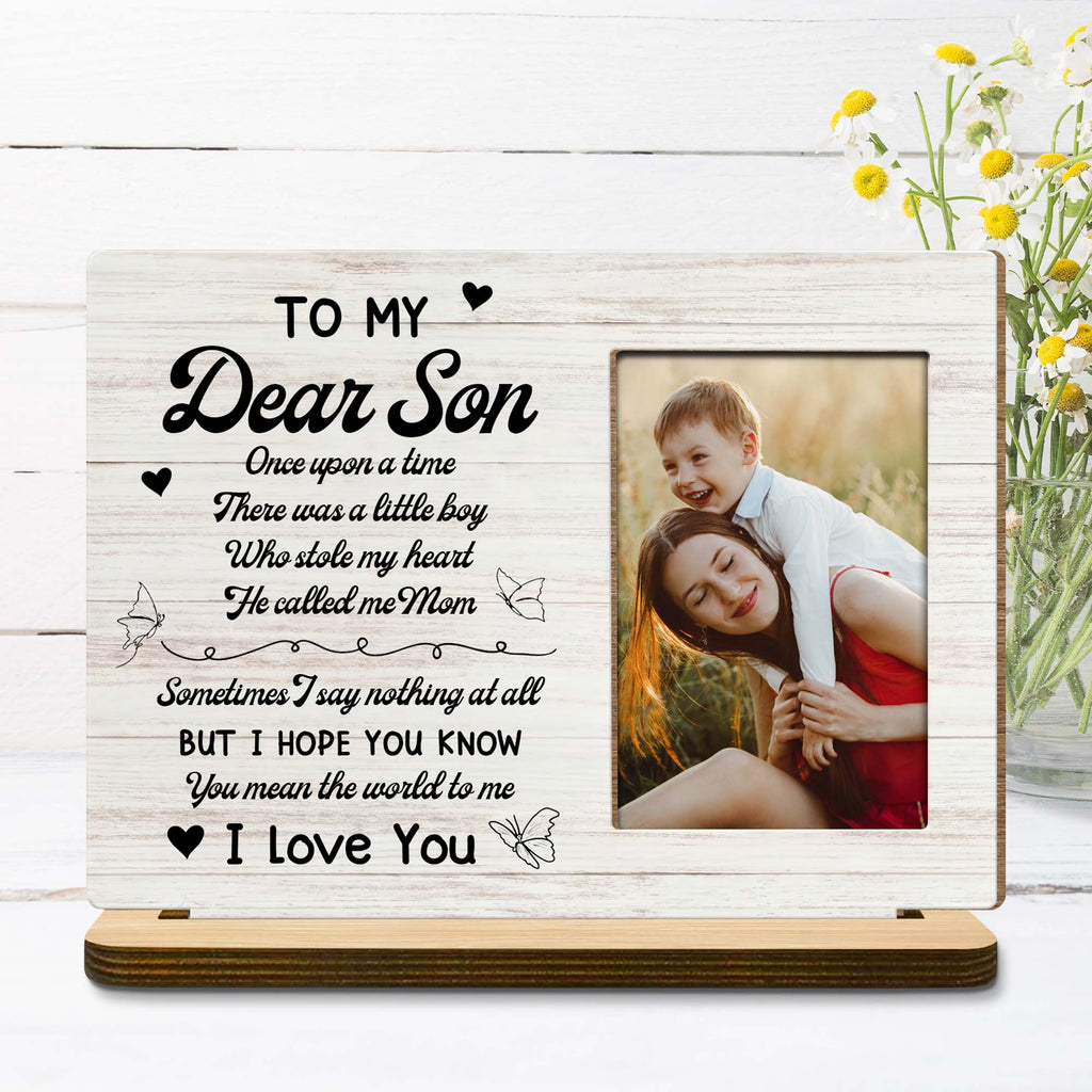 Personalized Custom Wood Plaque for Son with Hearts & Butterflies Wood Plaque GradoCreations