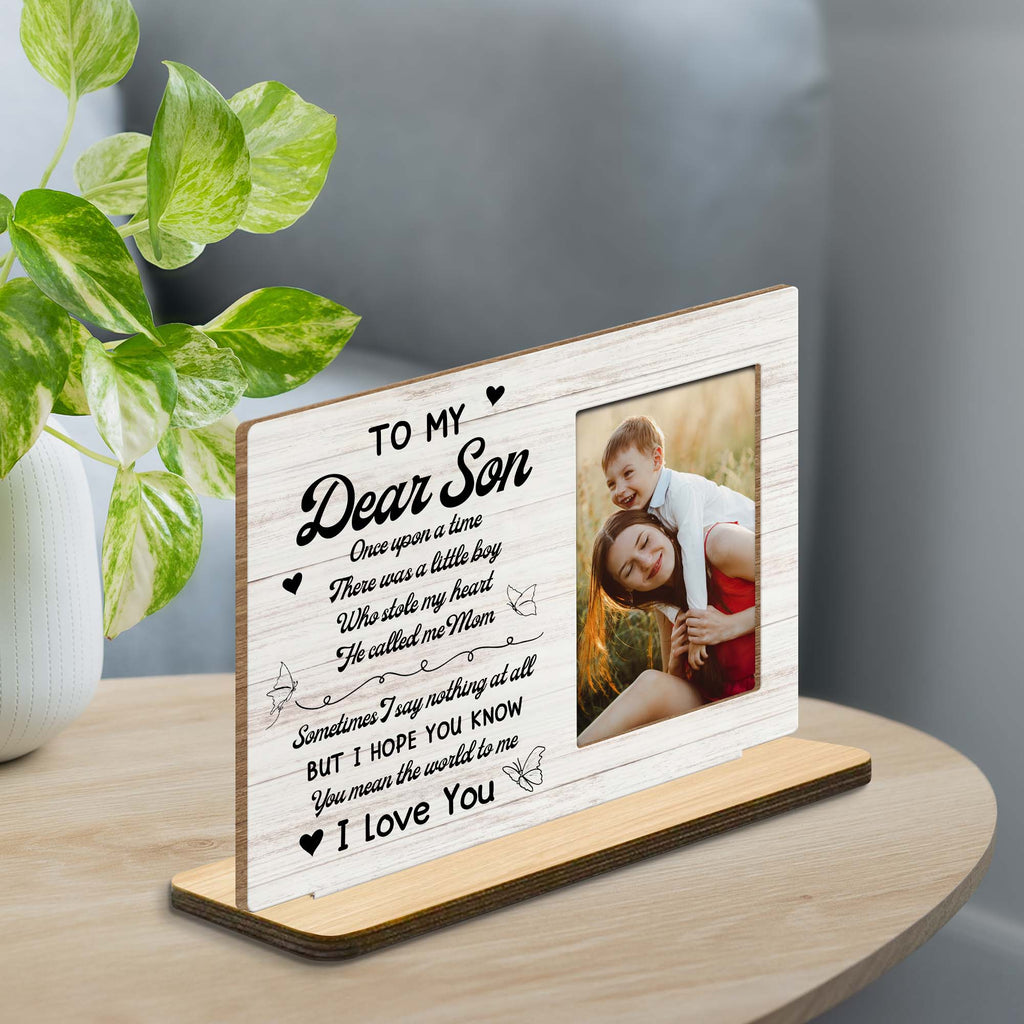 Personalized Custom Wood Plaque for Son with Hearts & Butterflies Wood Plaque GradoCreations