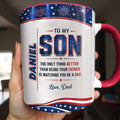 Personalized Accent Mug Custom Message for Son Gift Accent Mug GradoCreations