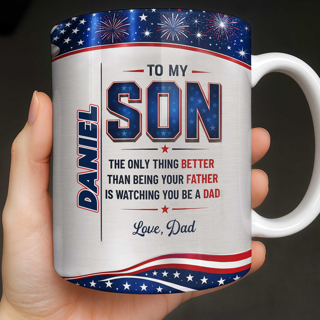 Personalized Edge-to-Edge Coffee Mug Custom Gift for Son Edge-to-edge Mug GradoCreations