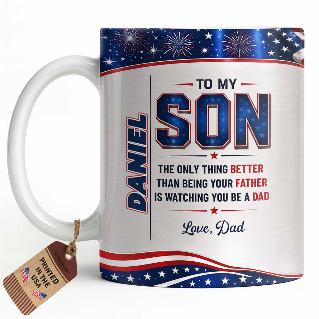 Personalized Edge-to-Edge Coffee Mug Custom Gift for Son Edge-to-edge Mug GradoCreations
