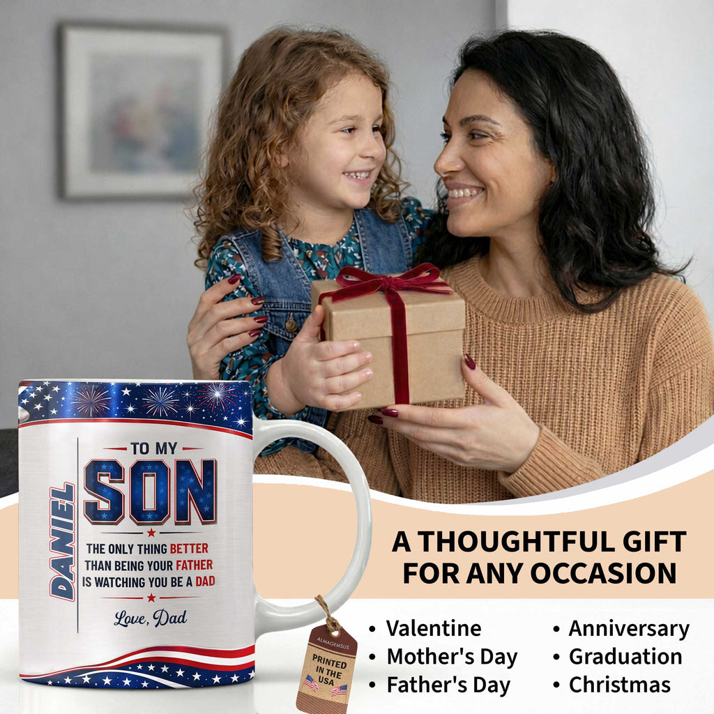 Personalized Edge-to-Edge Coffee Mug Custom Gift for Son Edge-to-edge Mug GradoCreations