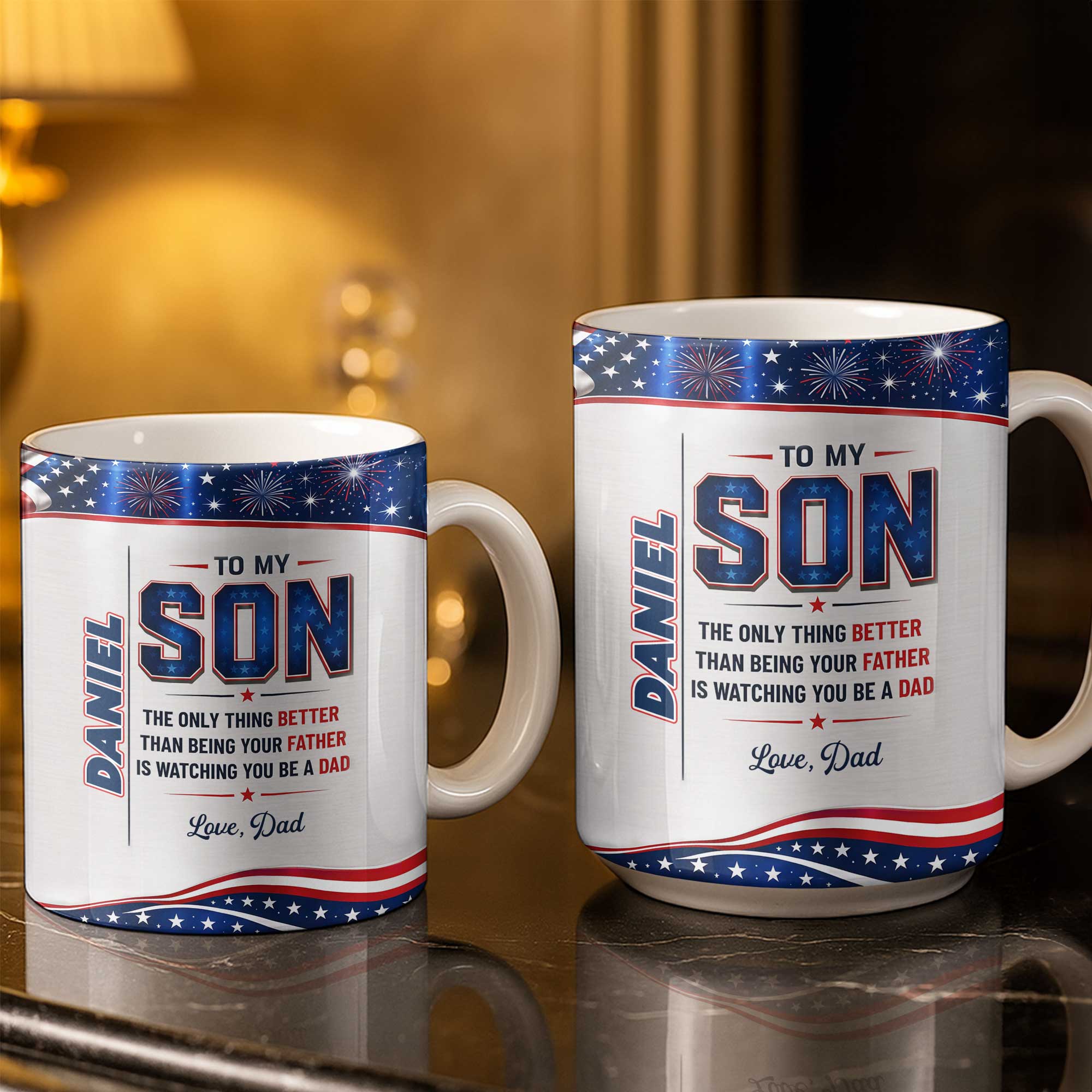 Personalized Edge-to-Edge Coffee Mug Custom Gift for Son Edge-to-edge Mug GradoCreations