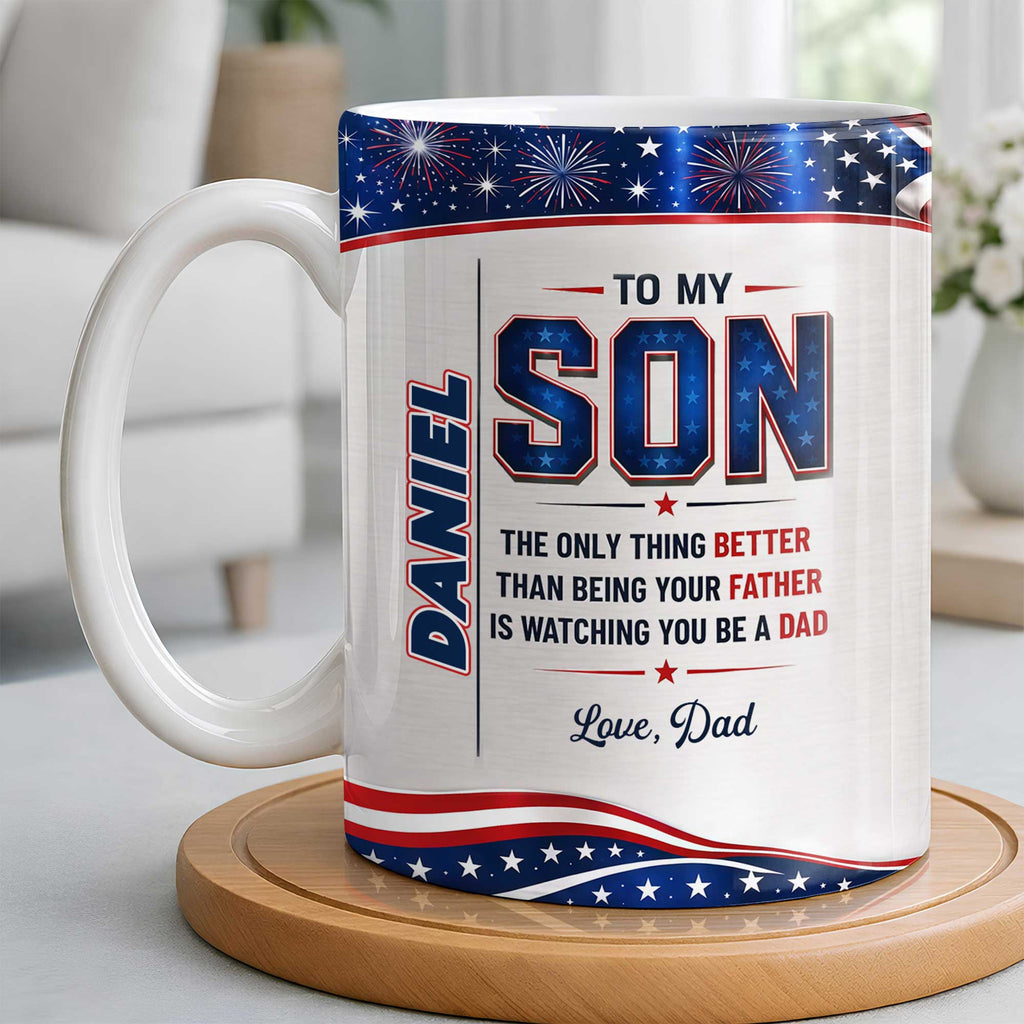 Personalized Edge-to-Edge Coffee Mug Custom Gift for Son Edge-to-edge Mug GradoCreations