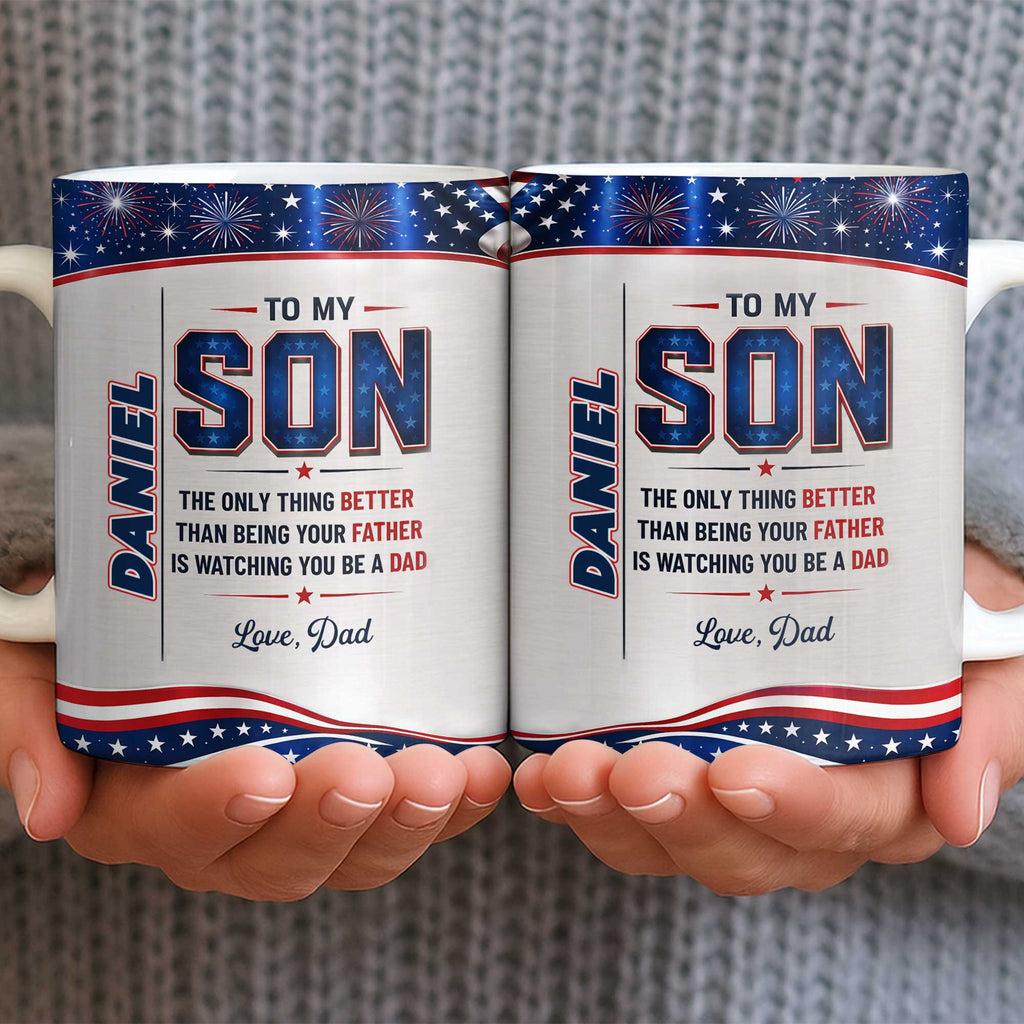Personalized Edge-to-Edge Coffee Mug Custom Gift for Son Edge-to-edge Mug GradoCreations