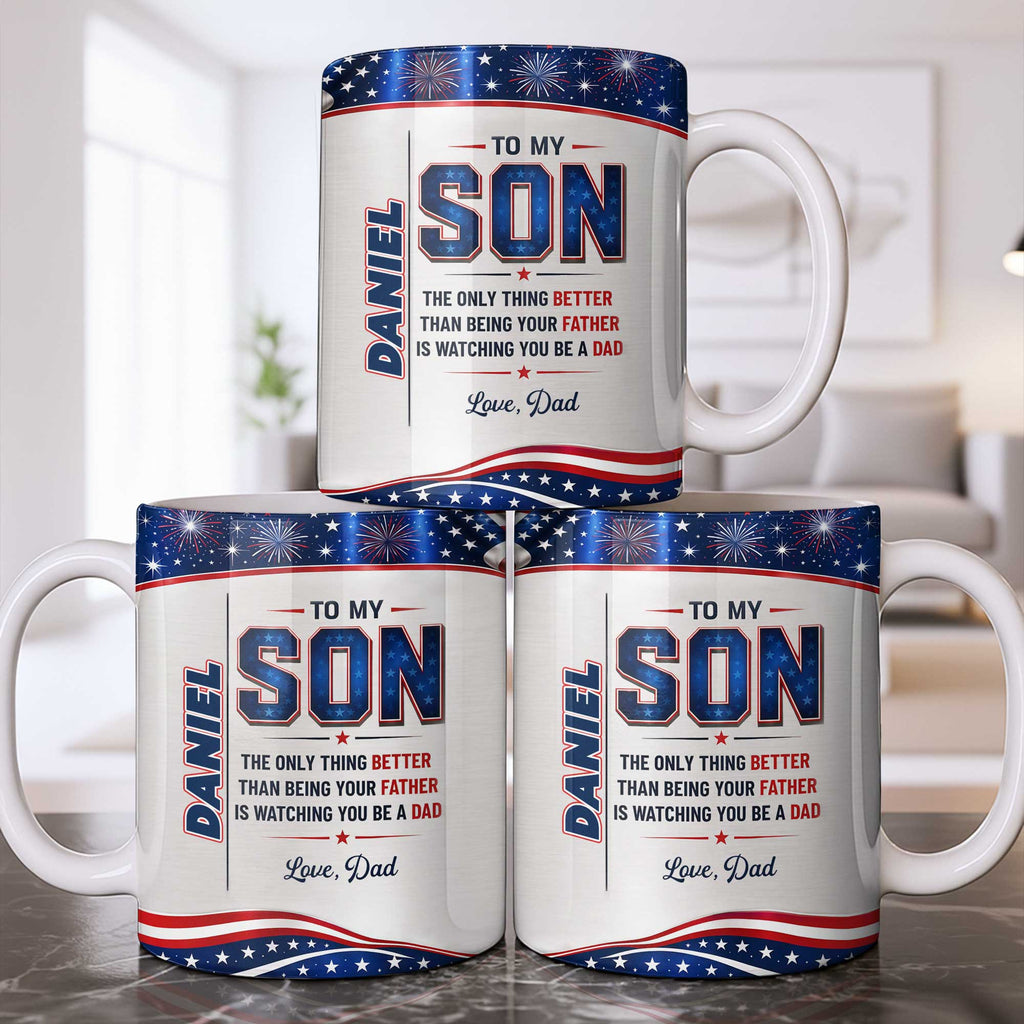 Personalized Edge-to-Edge Coffee Mug Custom Gift for Son Edge-to-edge Mug GradoCreations