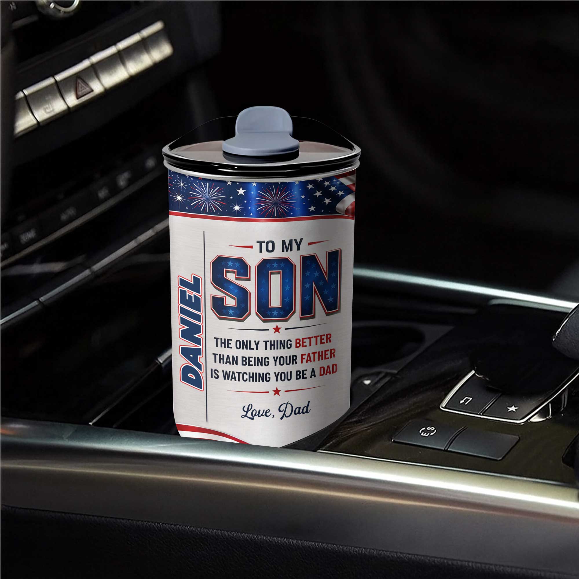 Personalized 10oz Tumbler Custom Name Patriotic Gift for Son 10oz tumbler GradoCreations