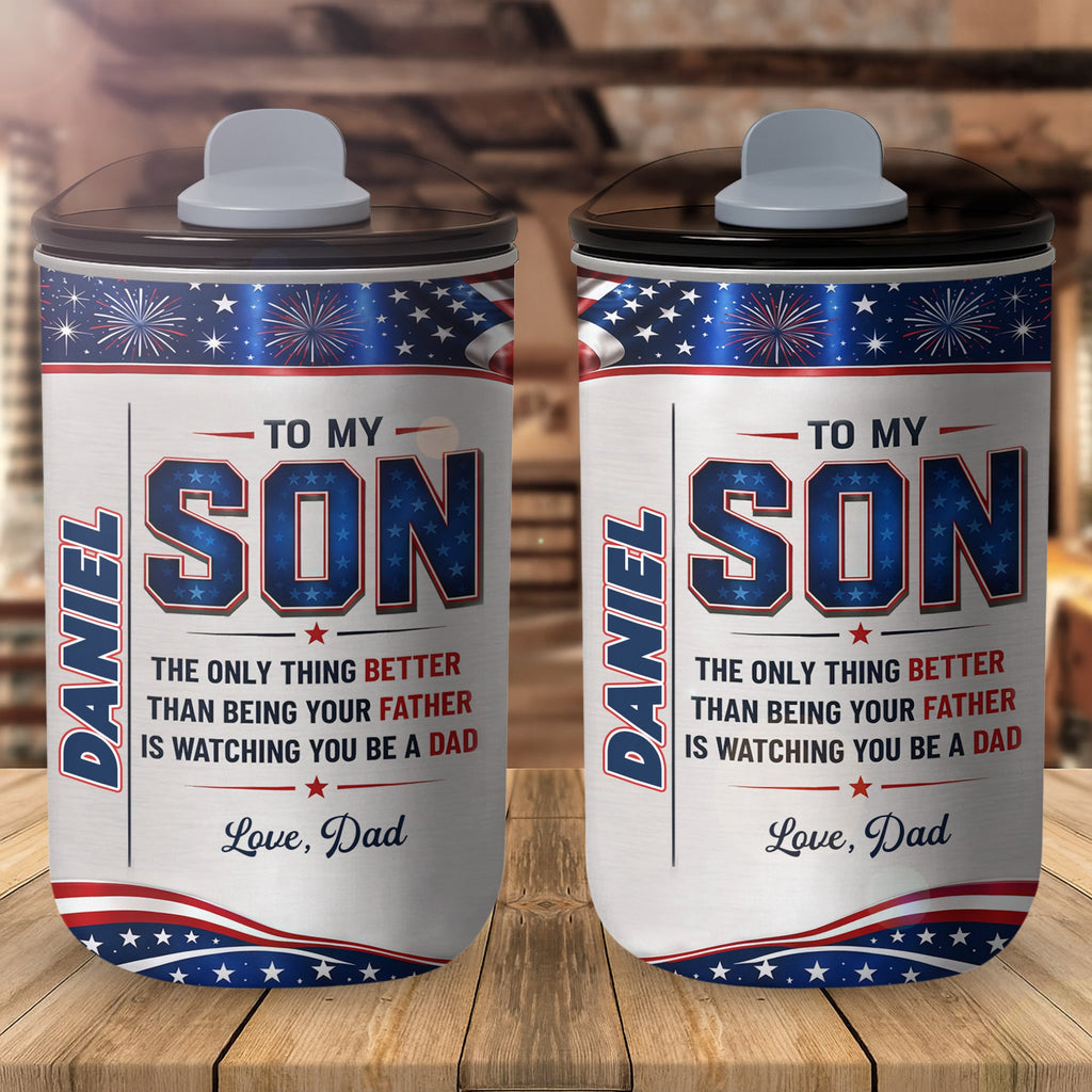 Personalized 10oz Tumbler Custom Name Patriotic Gift for Son 10oz tumbler GradoCreations