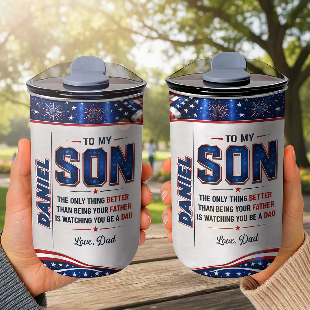 Personalized 10oz Tumbler Custom Name Patriotic Gift for Son 10oz tumbler GradoCreations