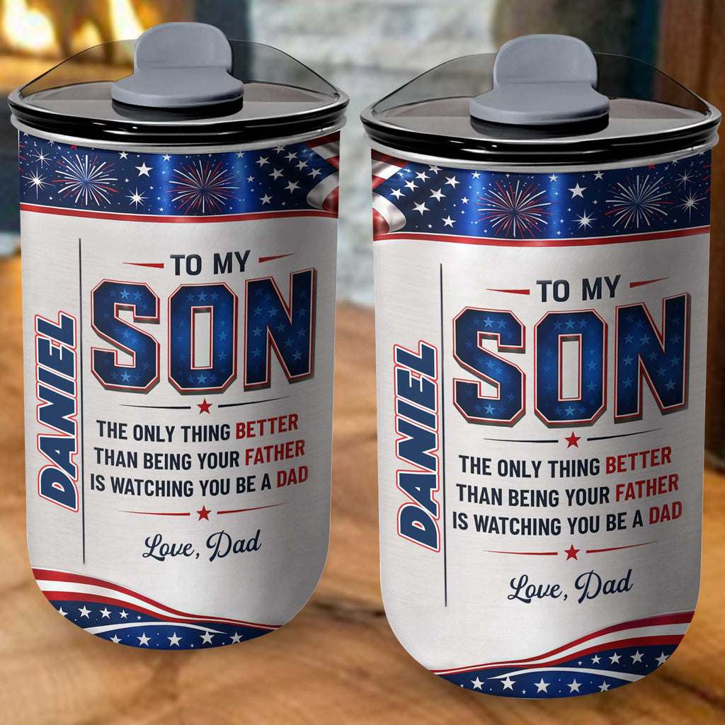 Personalized 10oz Tumbler Custom Name Patriotic Gift for Son 10oz tumbler GradoCreations