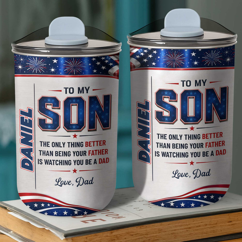 Personalized 10oz Tumbler Custom Name Patriotic Gift for Son 10oz tumbler GradoCreations