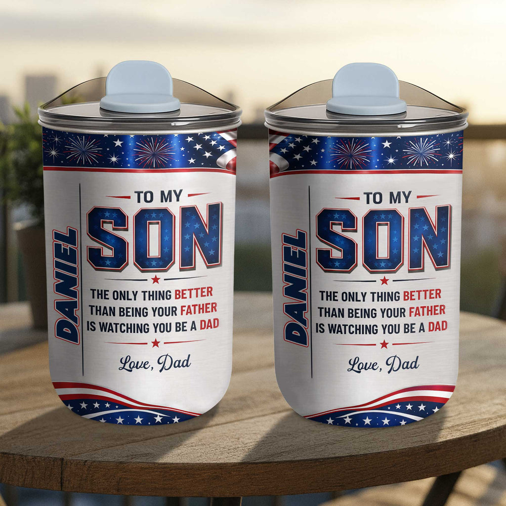Personalized 10oz Tumbler Custom Name Patriotic Gift for Son 10oz tumbler GradoCreations