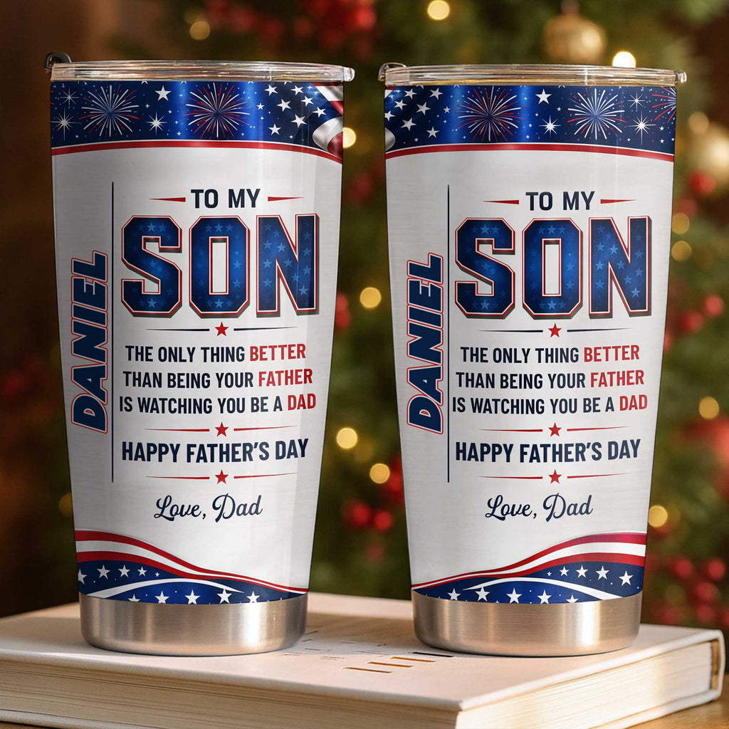 Personalized 20oz Stainless Steel Tumbler Custom Gift for Dad 20oz Tumbler GradoCreations