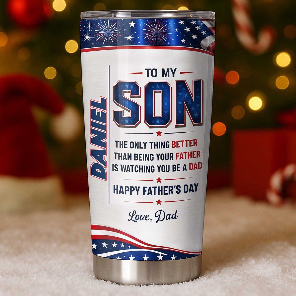 Personalized 20oz Stainless Steel Tumbler Custom Gift for Dad 20oz Tumbler GradoCreations