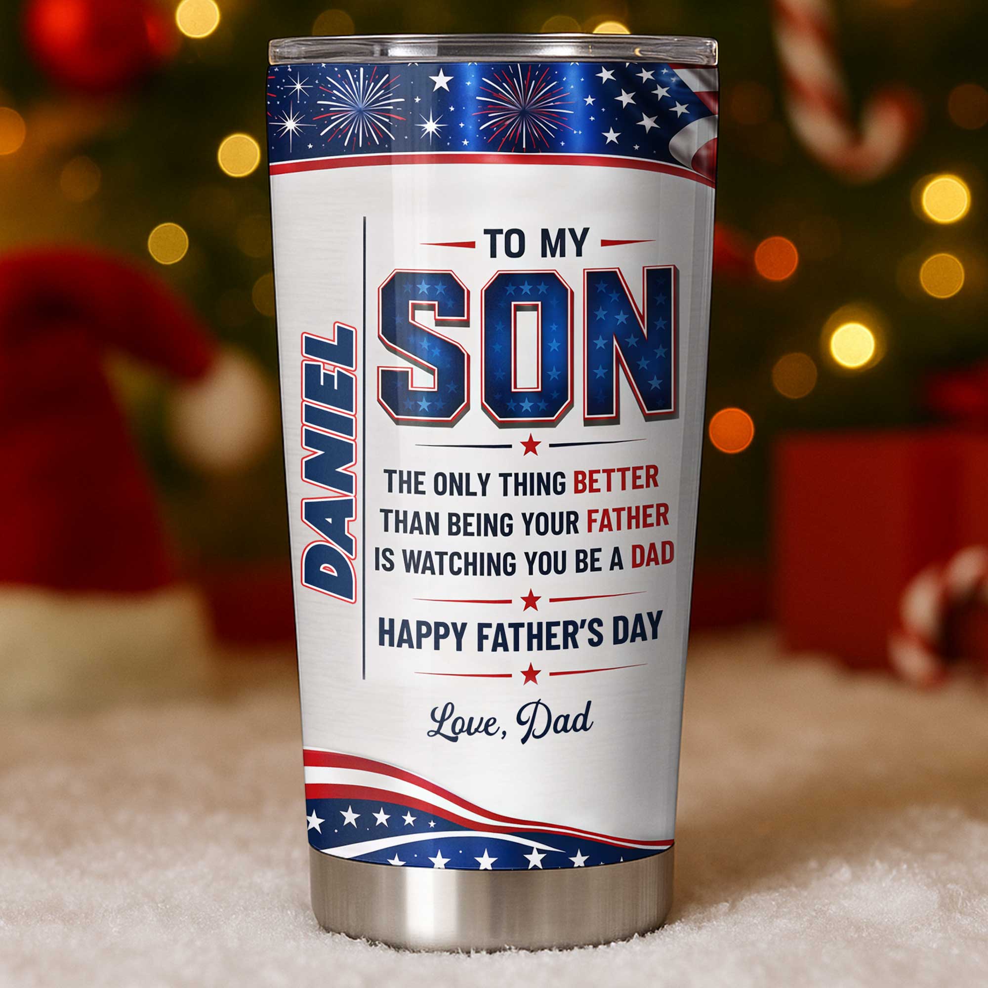 Personalized 20oz Stainless Steel Tumbler Custom Gift for Dad 20oz Tumbler GradoCreations
