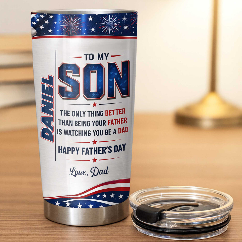 Personalized 20oz Stainless Steel Tumbler Custom Gift for Dad 20oz Tumbler GradoCreations