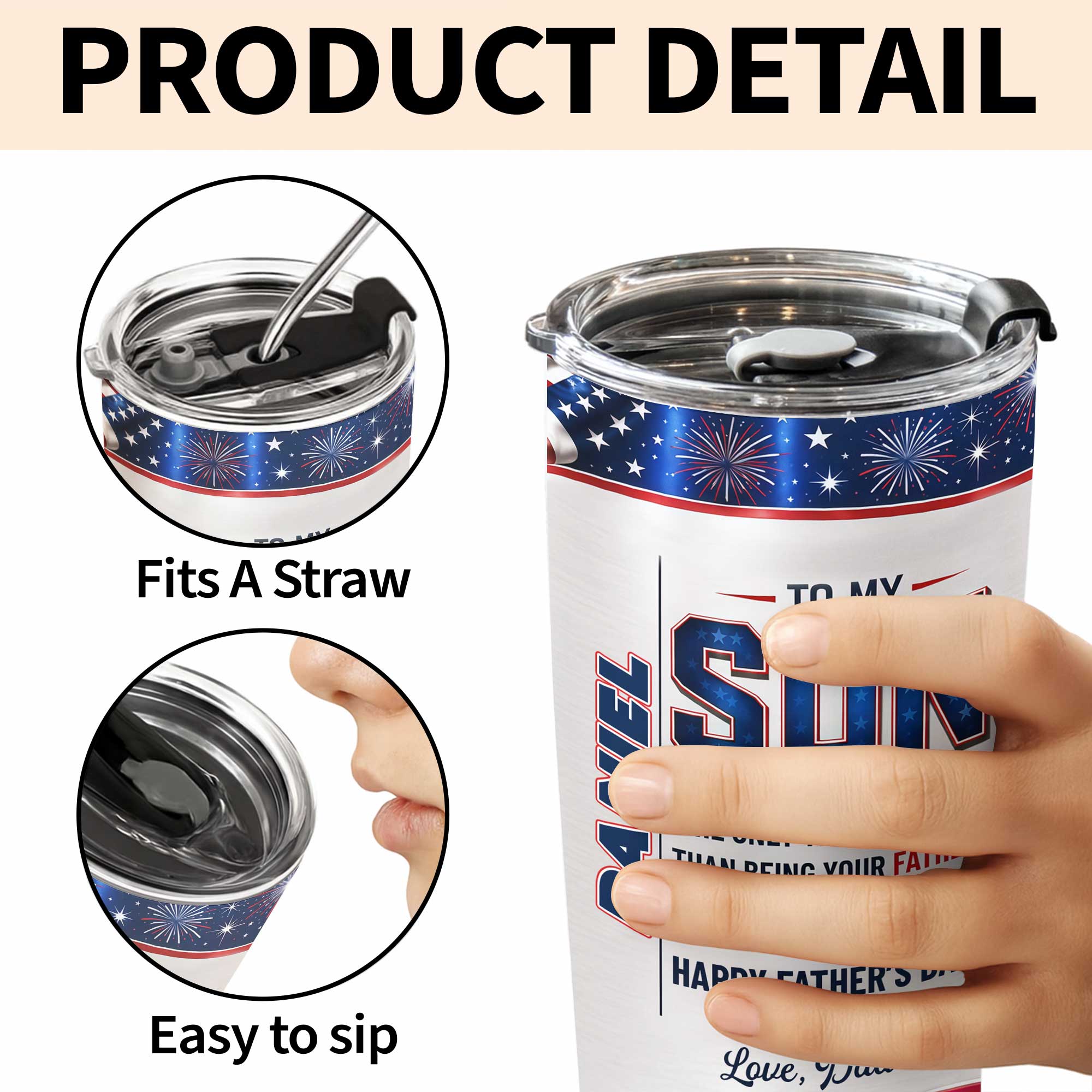 Personalized 20oz Stainless Steel Tumbler Custom Gift for Dad 20oz Tumbler GradoCreations