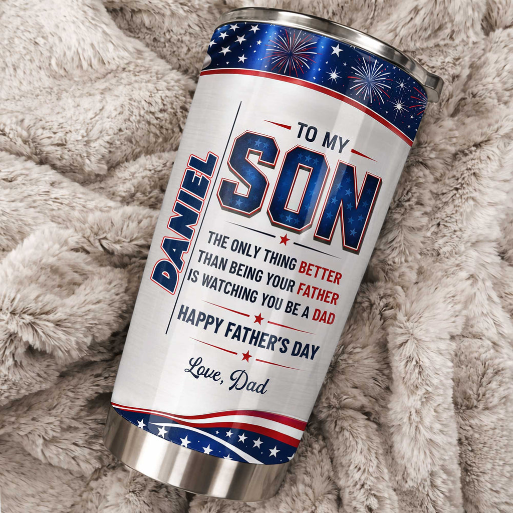 Personalized 20oz Stainless Steel Tumbler Custom Gift for Dad 20oz Tumbler GradoCreations