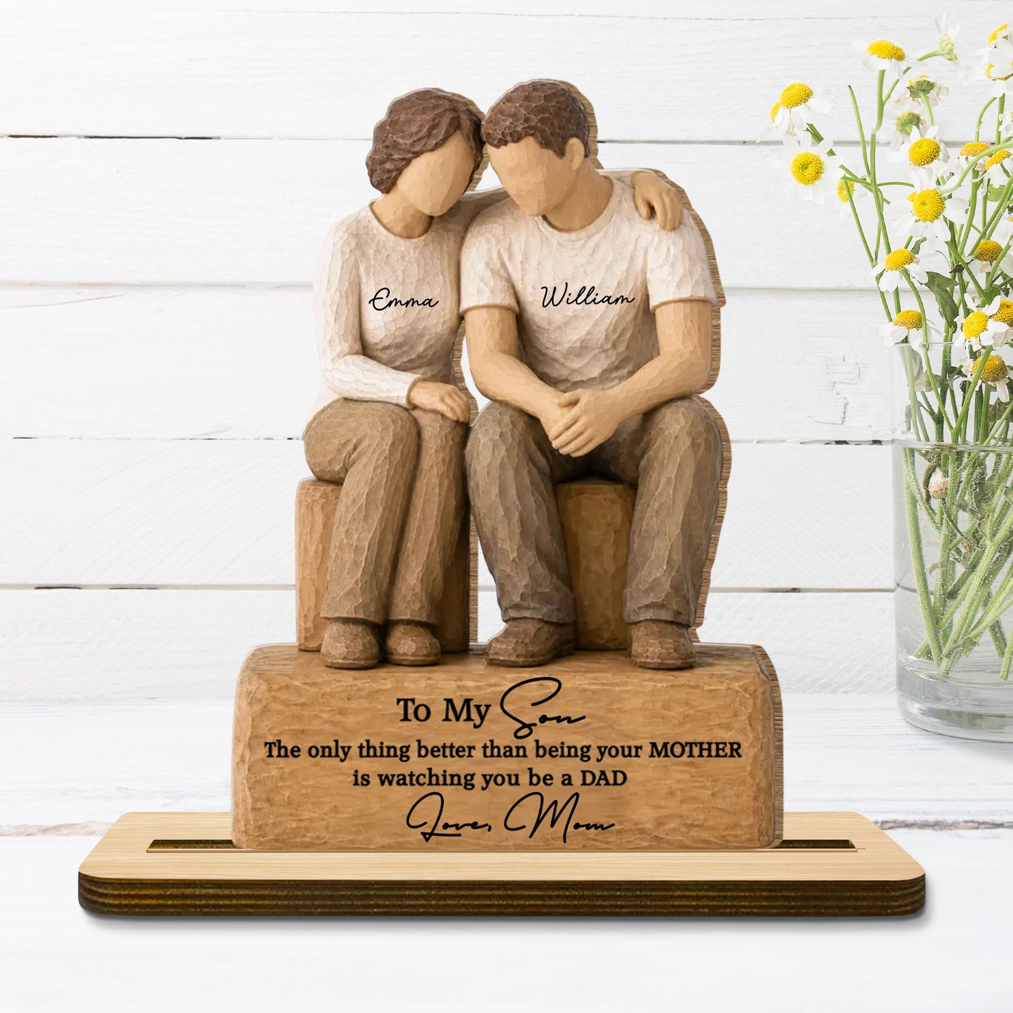Personalized Wood Plaque Custom Message for Son Gift Wood Plaque GradoCreations