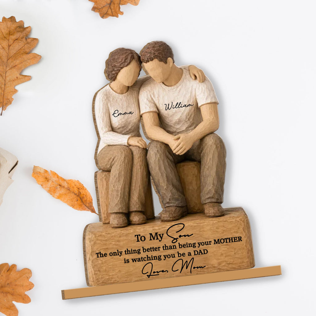 Personalized Wood Plaque Custom Message for Son Gift Wood Plaque GradoCreations