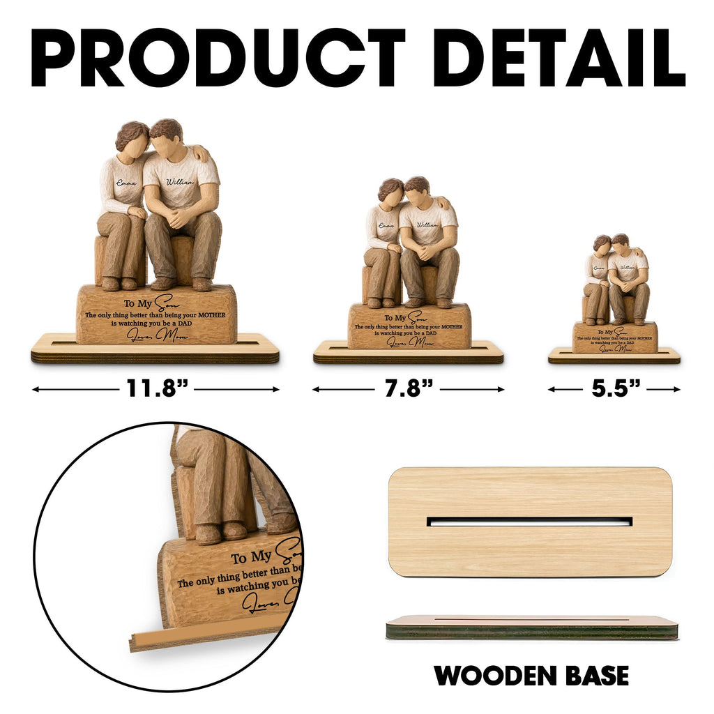 Personalized Wood Plaque Custom Message for Son Gift Wood Plaque GradoCreations
