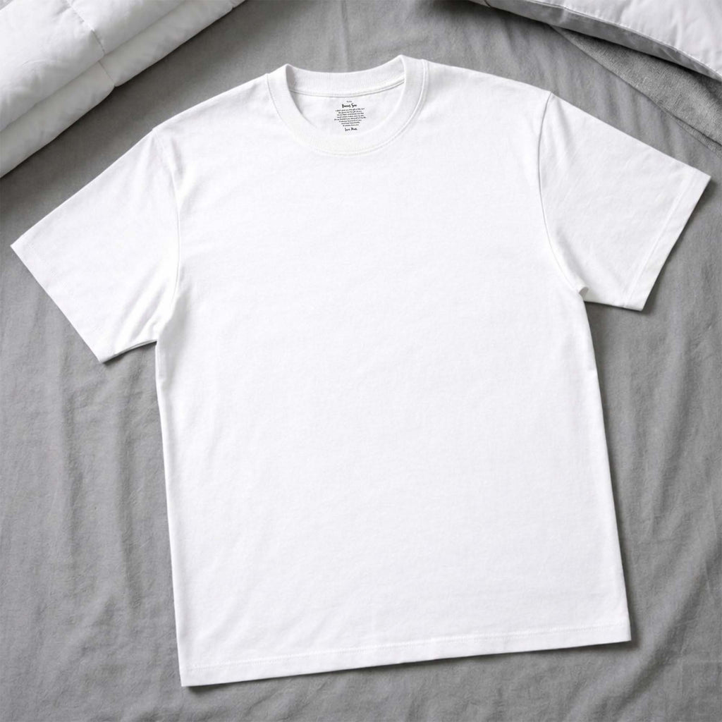 Personalized Cotton T-Shirt for Bonus Son Heartfelt Gift Basic Shirt, Print inside back collar GradoCreations