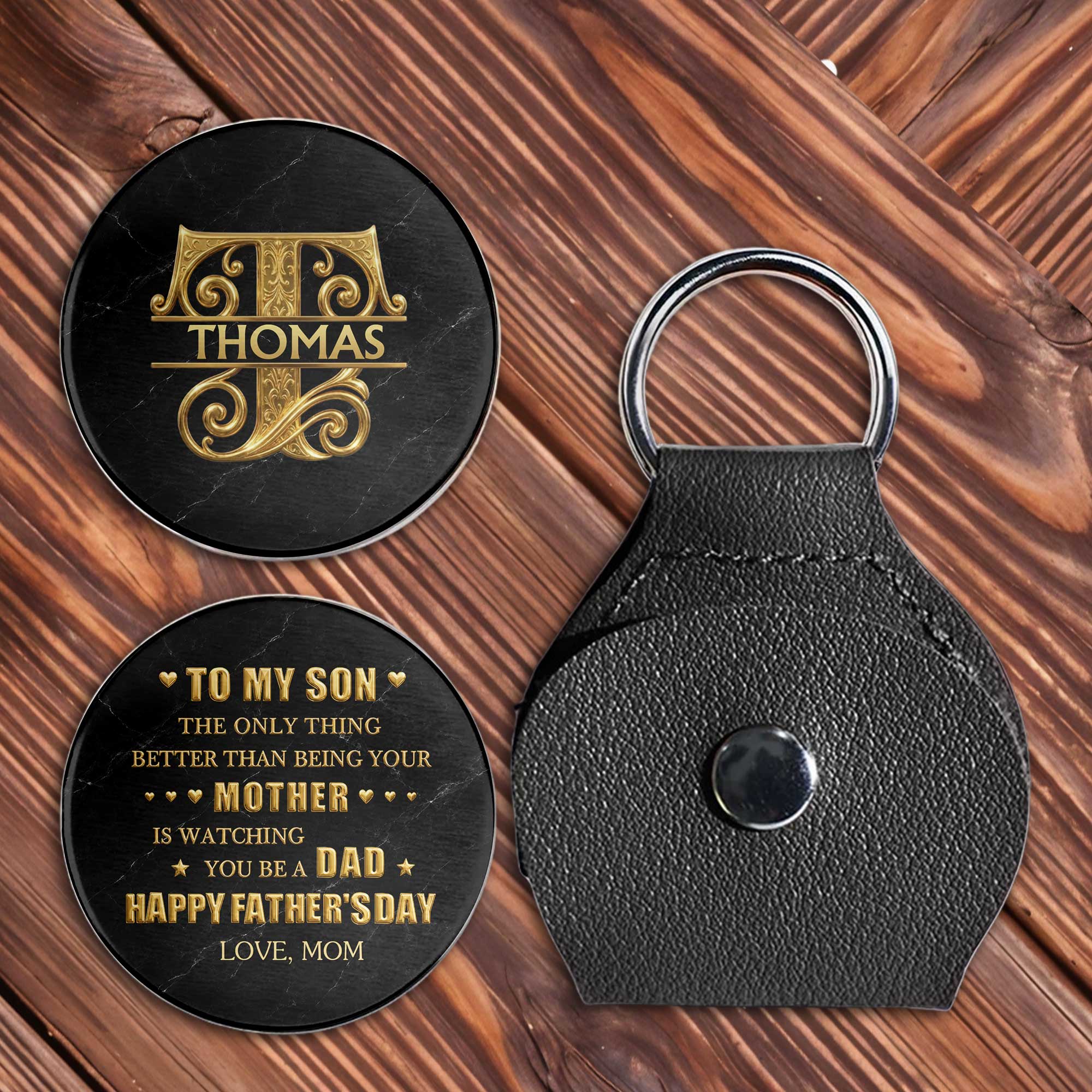 Personalized Pocket Hug Custom Message for Son Father's Day Gift Pocket Hug GradoCreations