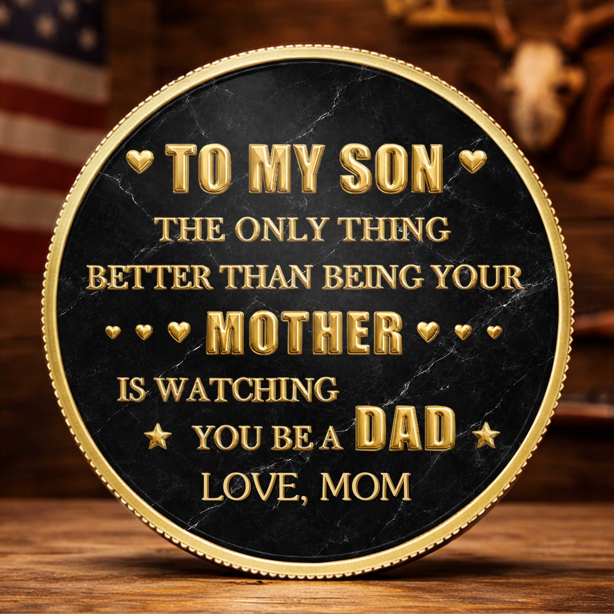 Personalized Commemorative Coin Custom Keepsake Gift for Son Commemorative Coin GradoCreations