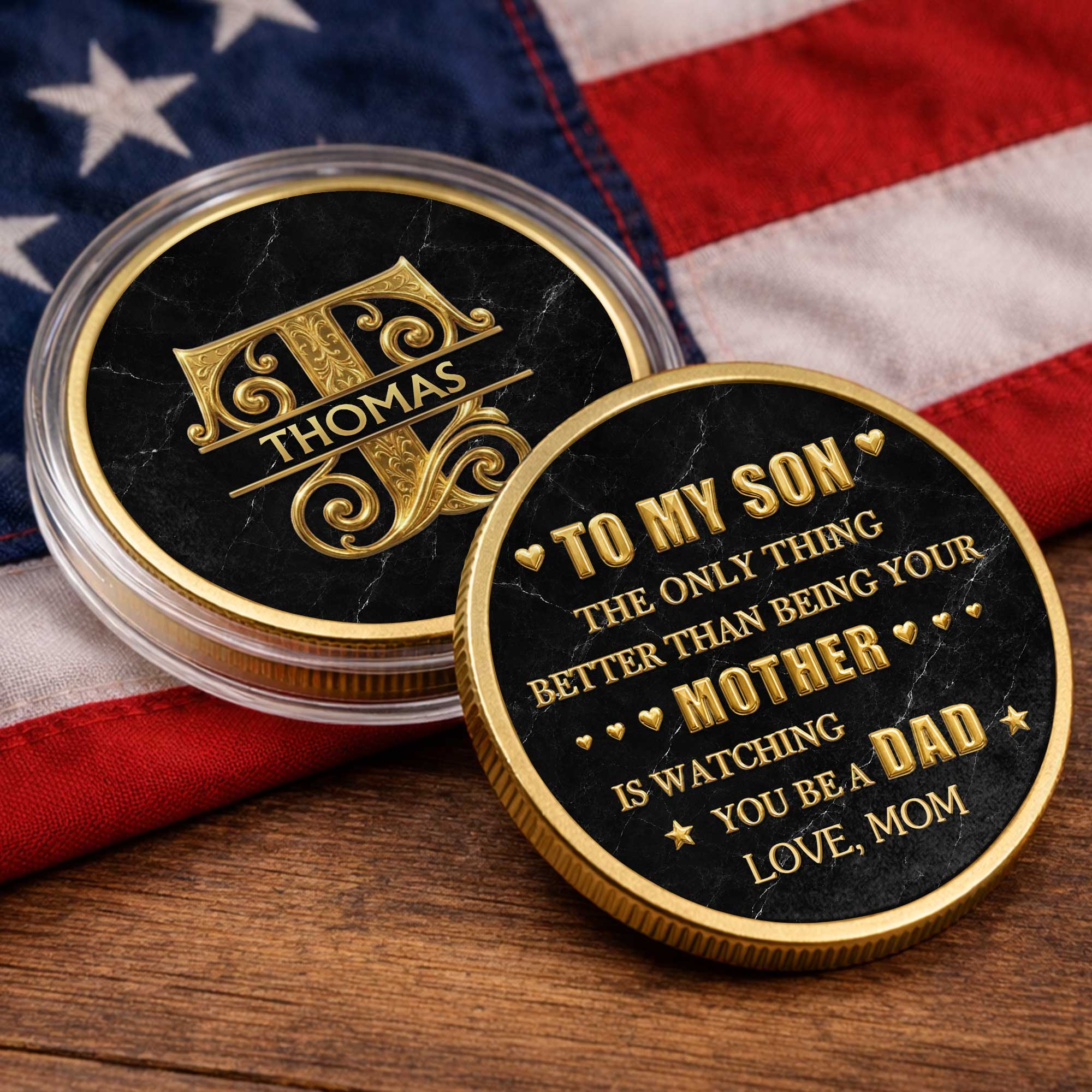 Personalized Commemorative Coin Custom Keepsake Gift for Son Commemorative Coin GradoCreations