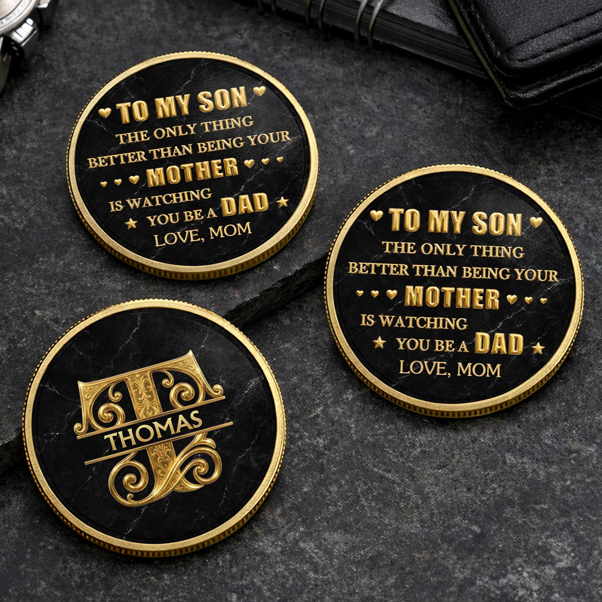 Personalized Commemorative Coin Custom Keepsake Gift for Son Commemorative Coin GradoCreations