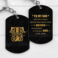 Personalized Stainless Steel Keychain for Son Custom Engraved Gift Stainless Steel Keychain GradoCreations