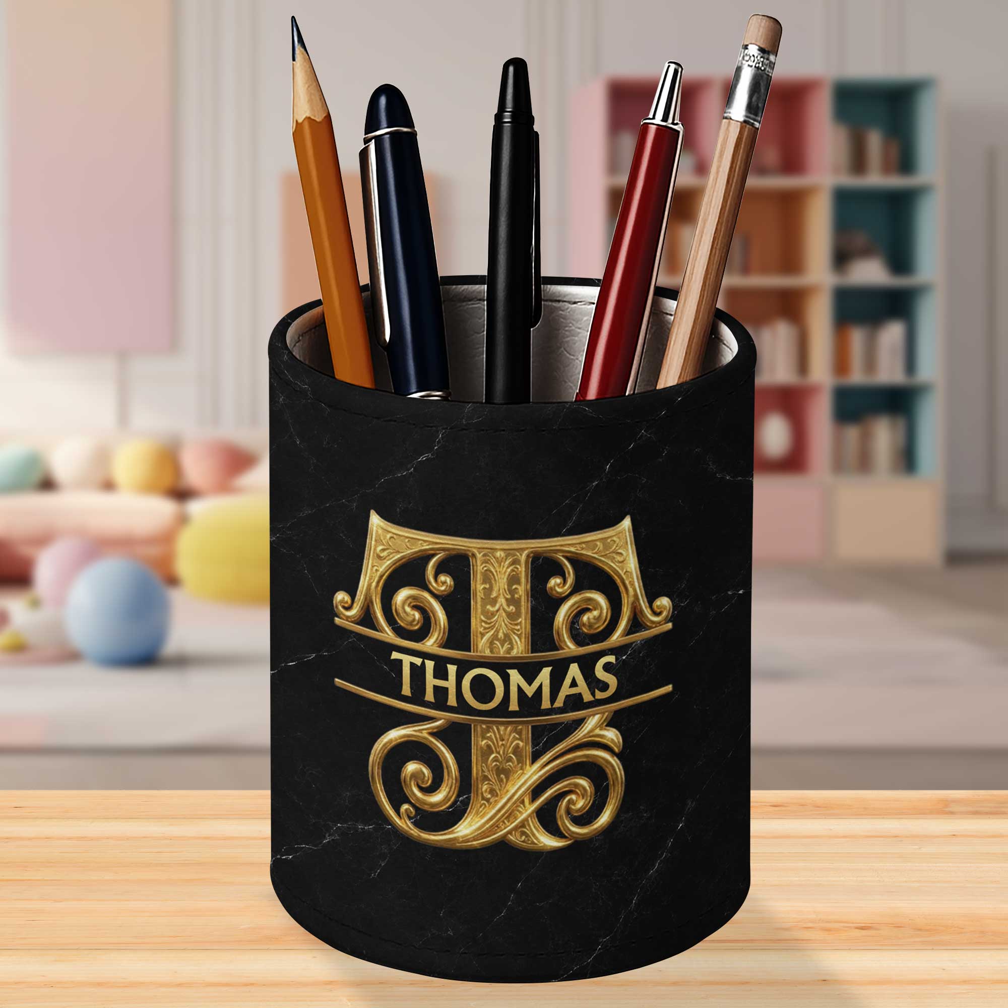 Personalized Leather Pen Holder Custom Name Gift for Dad Pen Holders GradoCreations