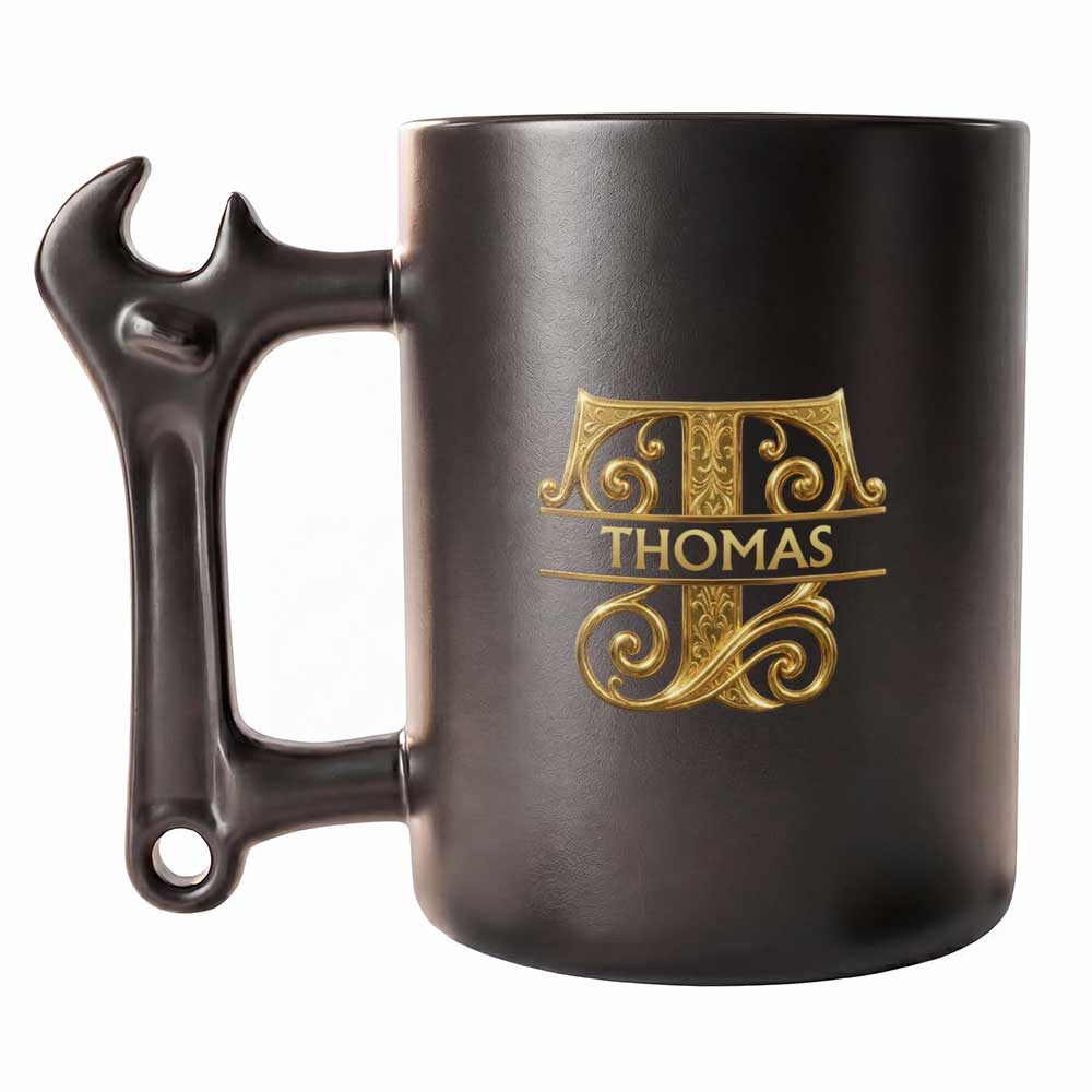 Personalized Wrench Handle Coffee Mug Custom Name Gift for Son Wrench Handle Mug GradoCreations
