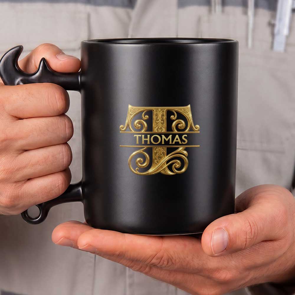 Personalized Wrench Handle Coffee Mug Custom Name Gift for Son Wrench Handle Mug GradoCreations