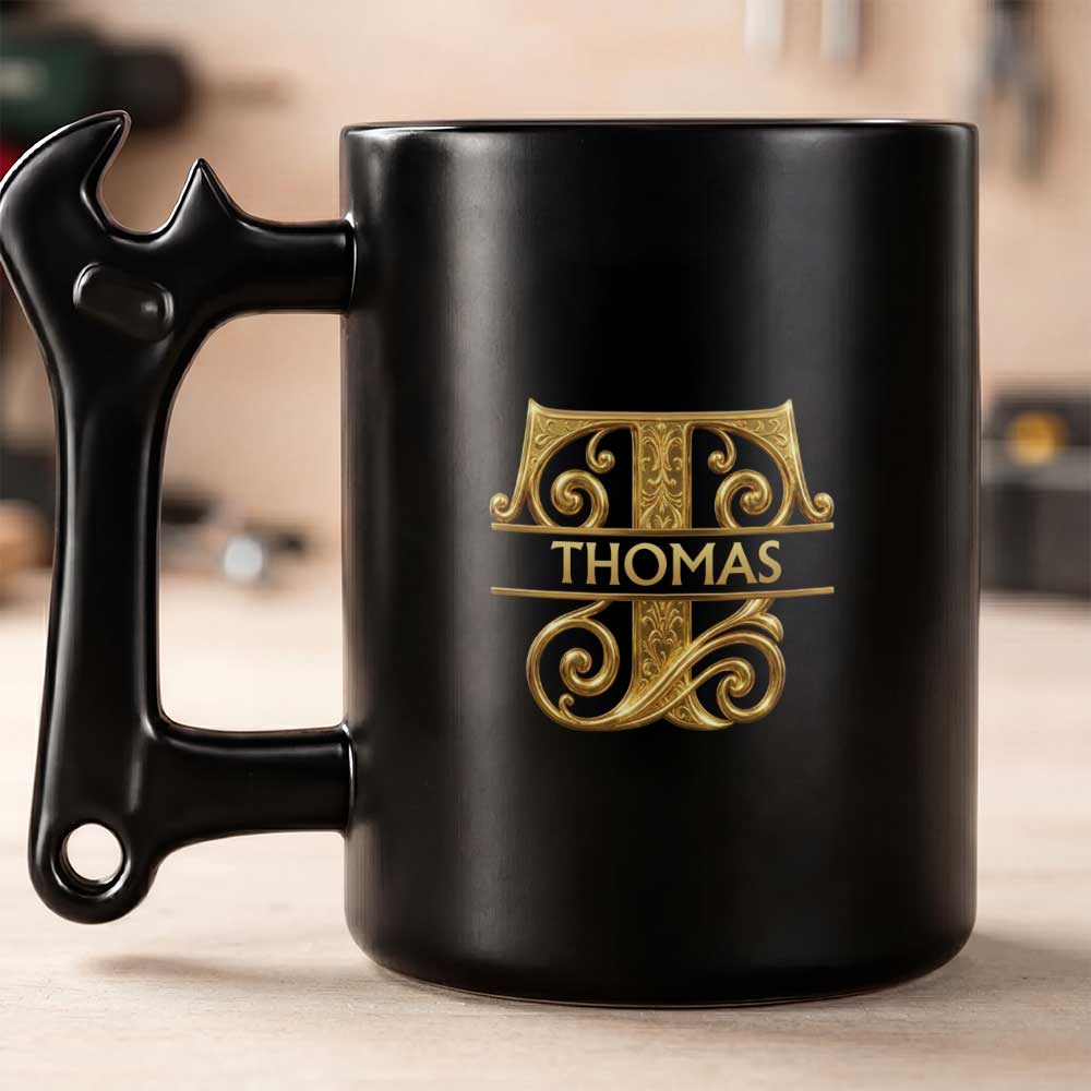 Personalized Wrench Handle Coffee Mug Custom Name Gift for Son Wrench Handle Mug GradoCreations