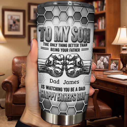 Personalized 20oz Stainless Steel Tumbler Gift for Son - Father's Day 20oz Tumbler GradoCreations