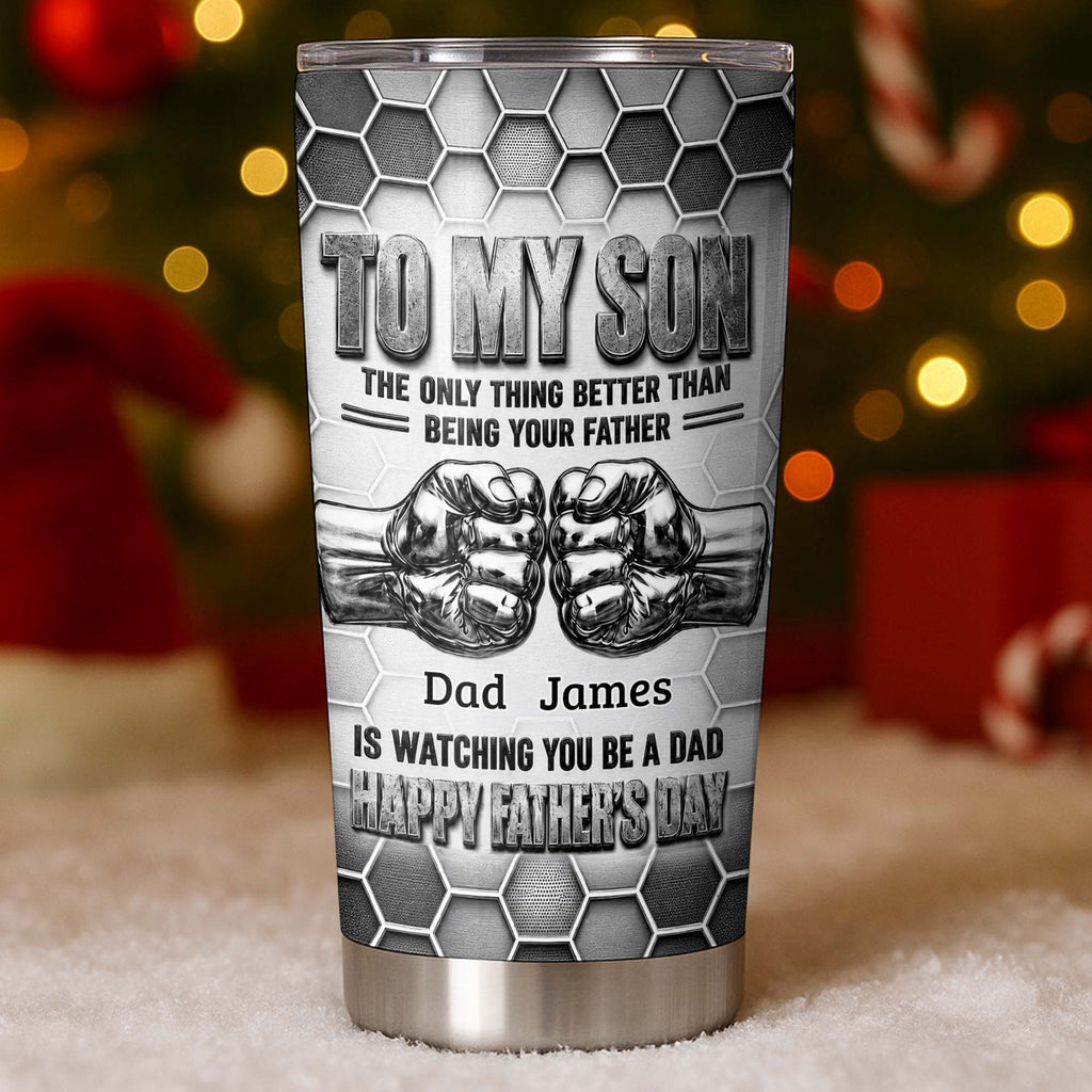 Personalized 20oz Stainless Steel Tumbler Gift for Son - Father's Day 20oz Tumbler GradoCreations